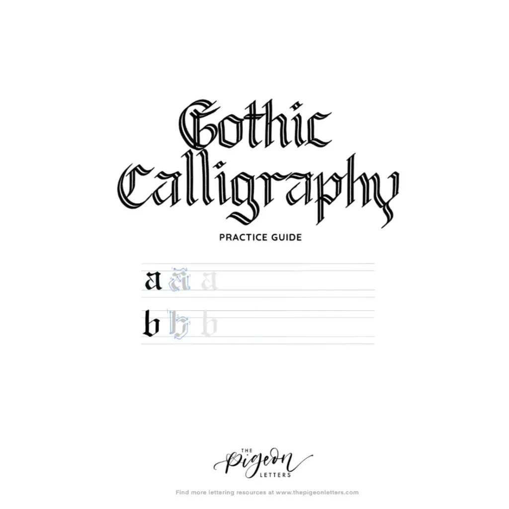 Lettering Practice Sheets Gothic Alphabet