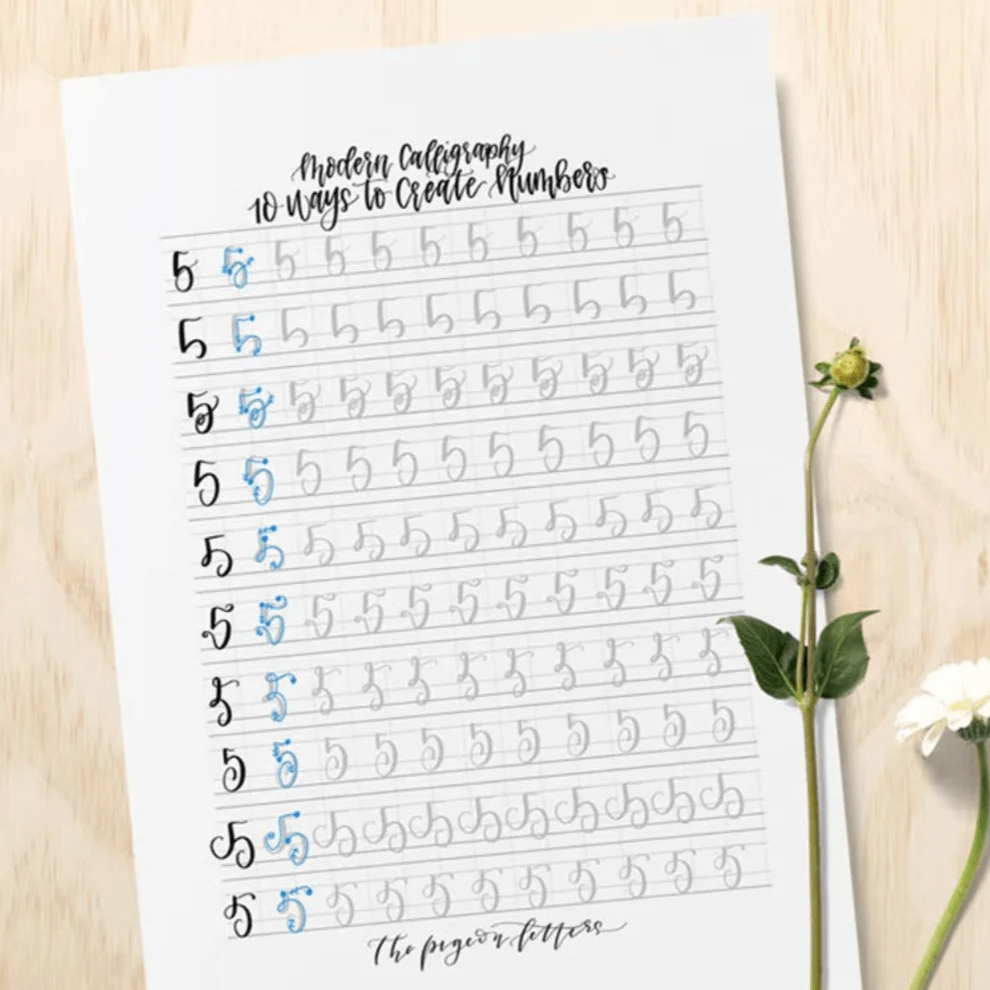 Lettering Practice Sheets Numbers