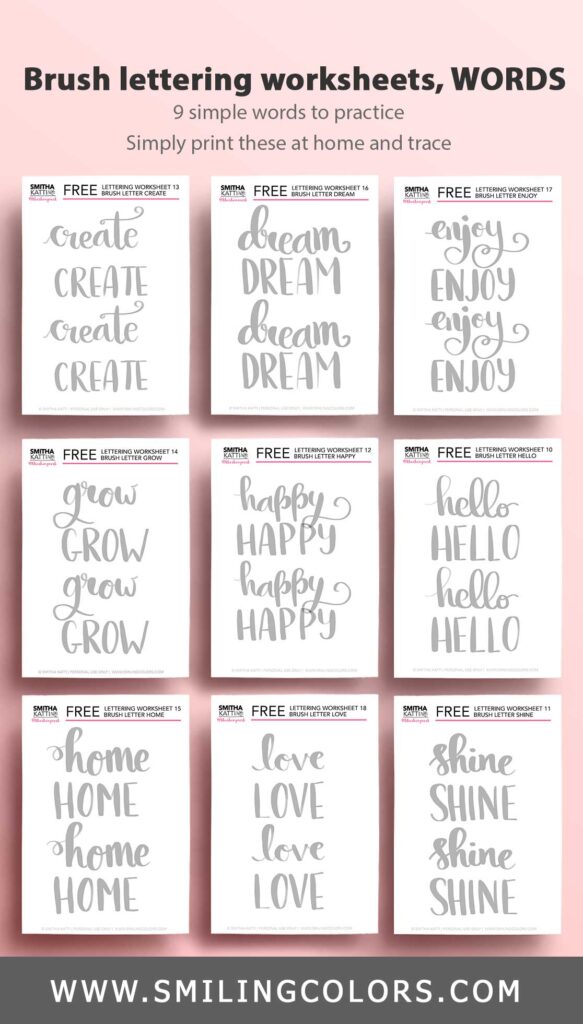 Lettering Worksheets