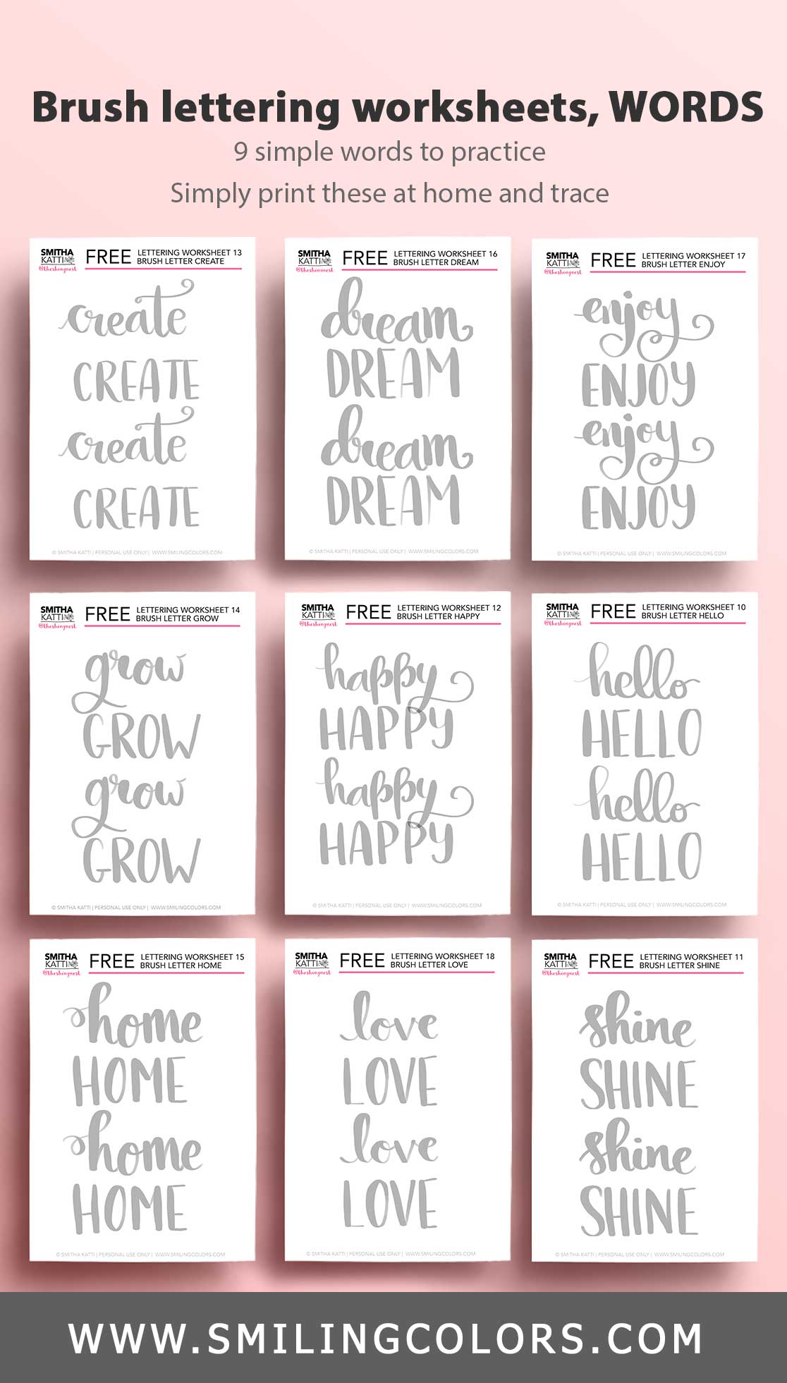Lettering Worksheets