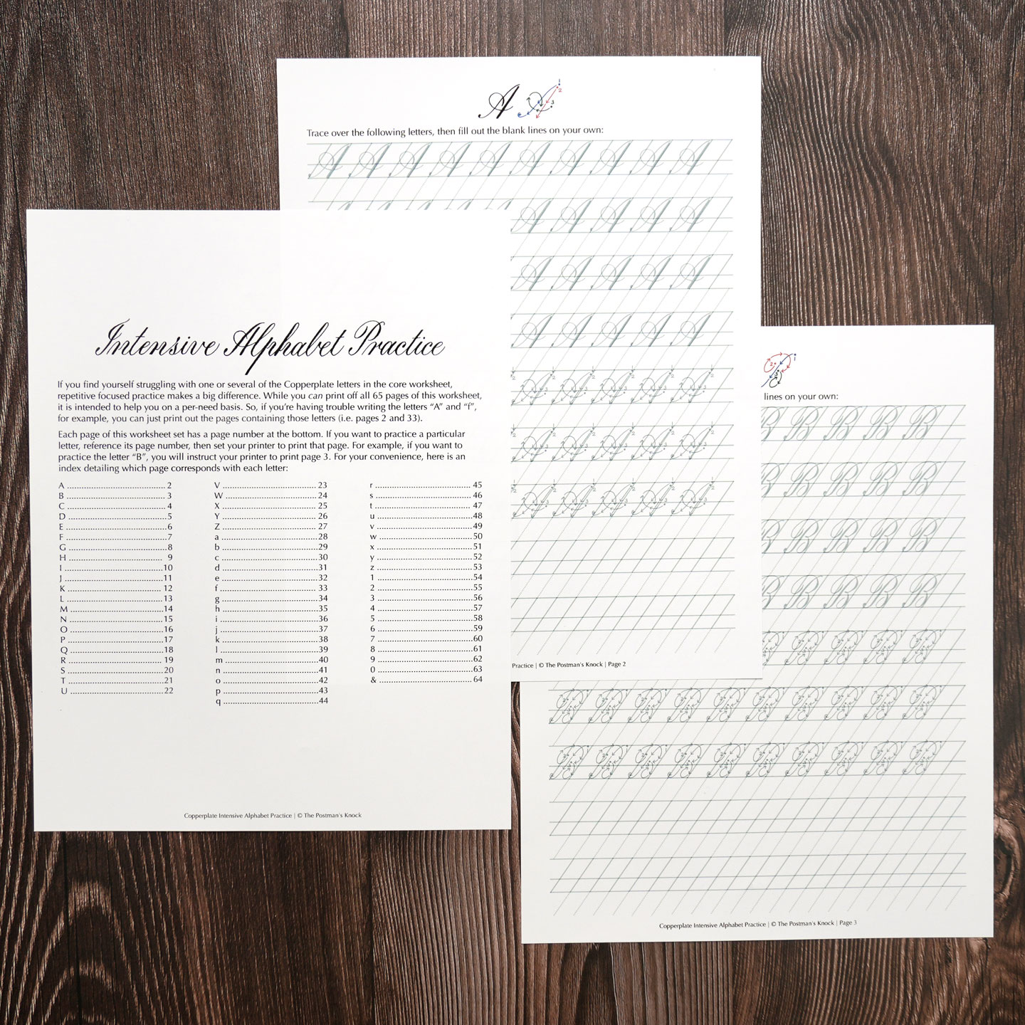 Limited Edition Copperplate Worksheet Set Limited Edition Copperplate Worksheet Set