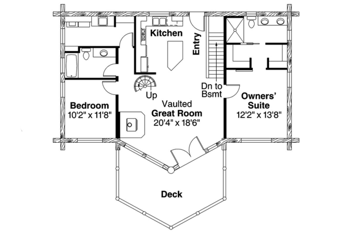Log Plan 1568 Square Feet 2 Bedrooms 2 Bathrooms Log Plan 1568 Square Feet 2 Bedrooms 2 Bathrooms