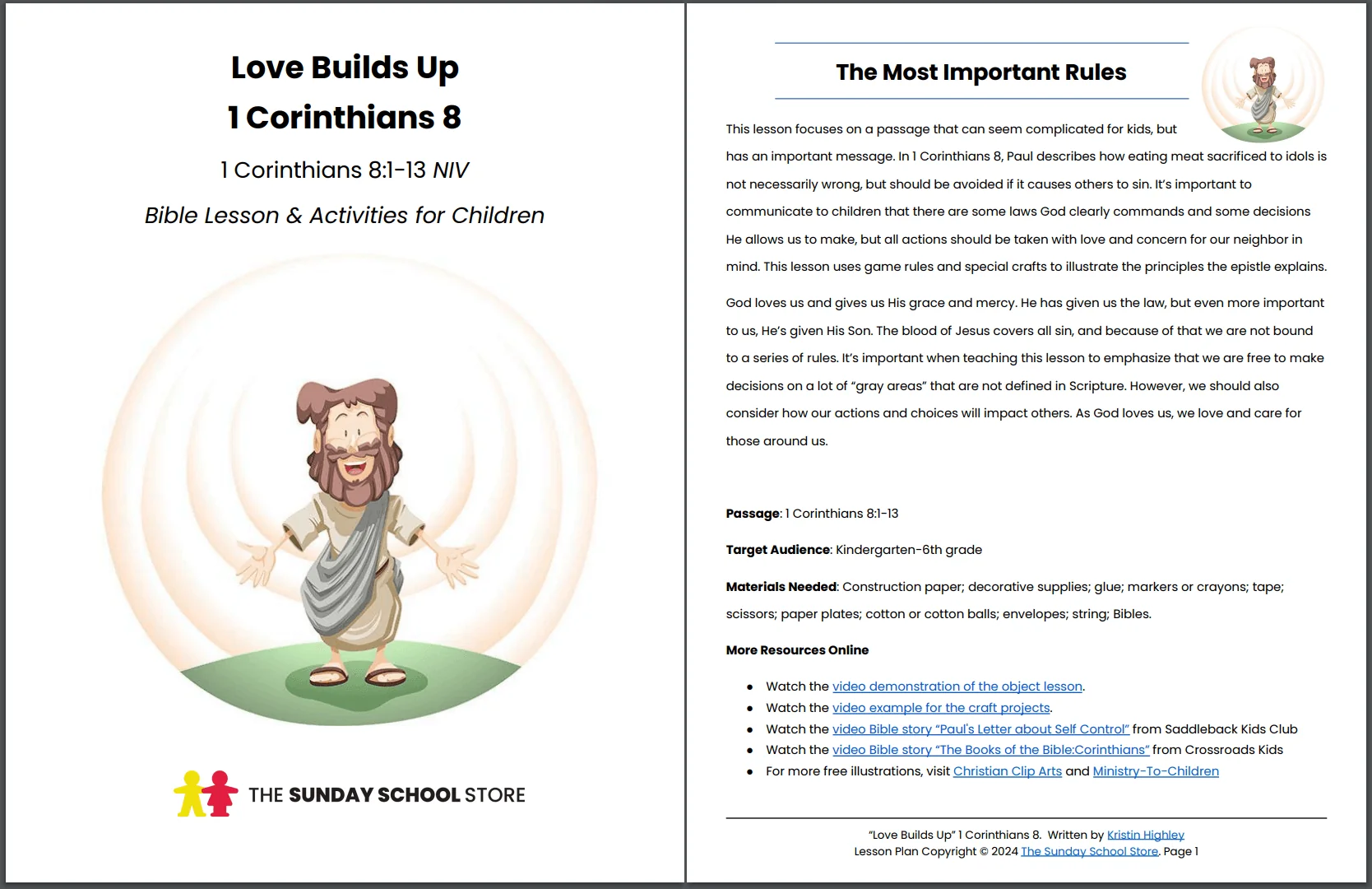 Love Builds Up 1 Corinthians 8 Lesson Love Builds Up 1 Corinthians 8 Lesson