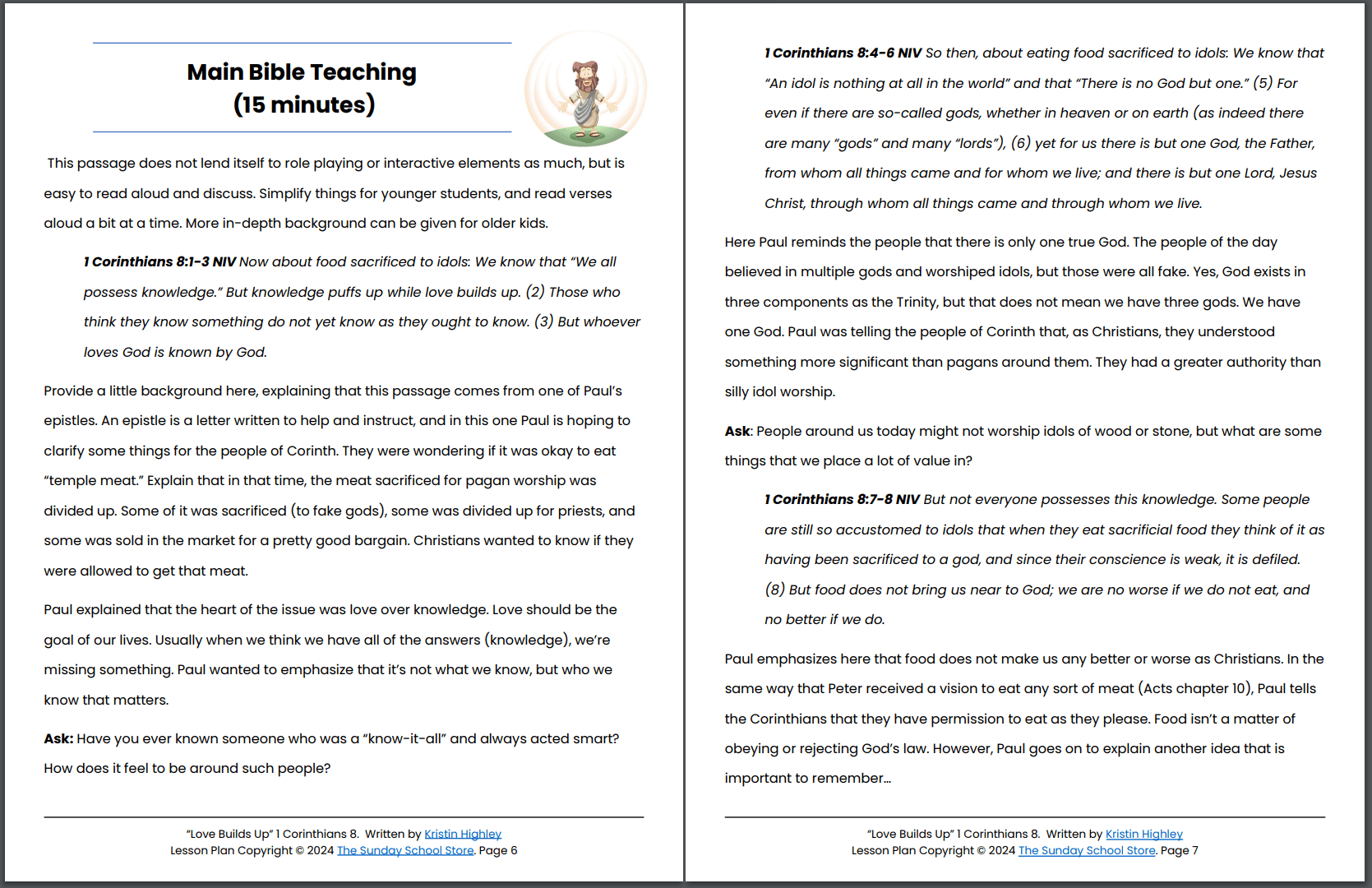 Love Builds Up 1 Corinthians 8 Lesson Love Builds Up 1 Corinthians 8 Lesson