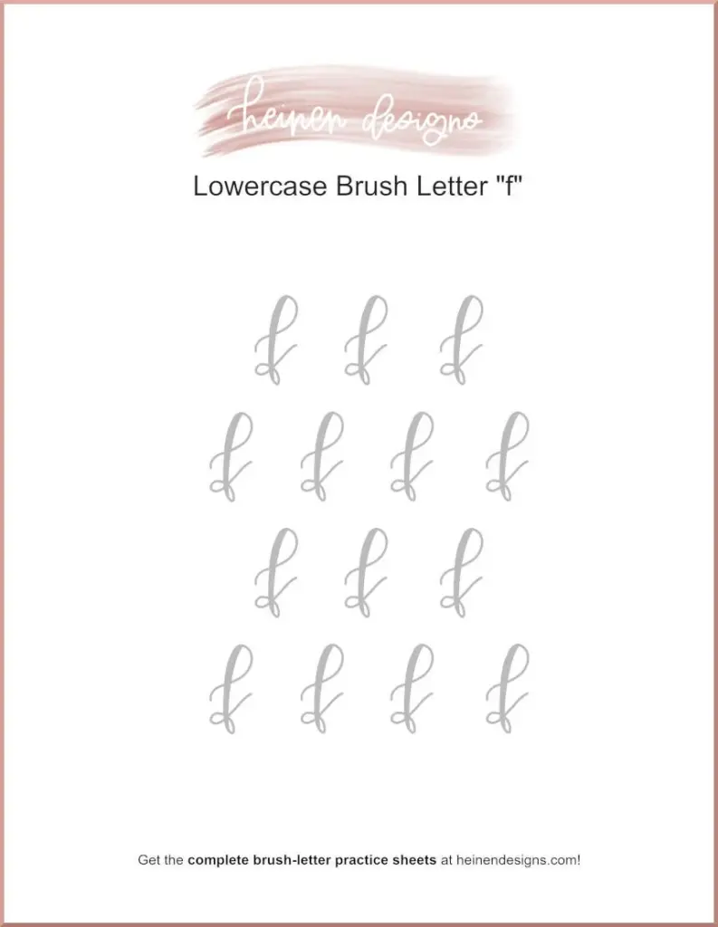 Lowercase Letter F