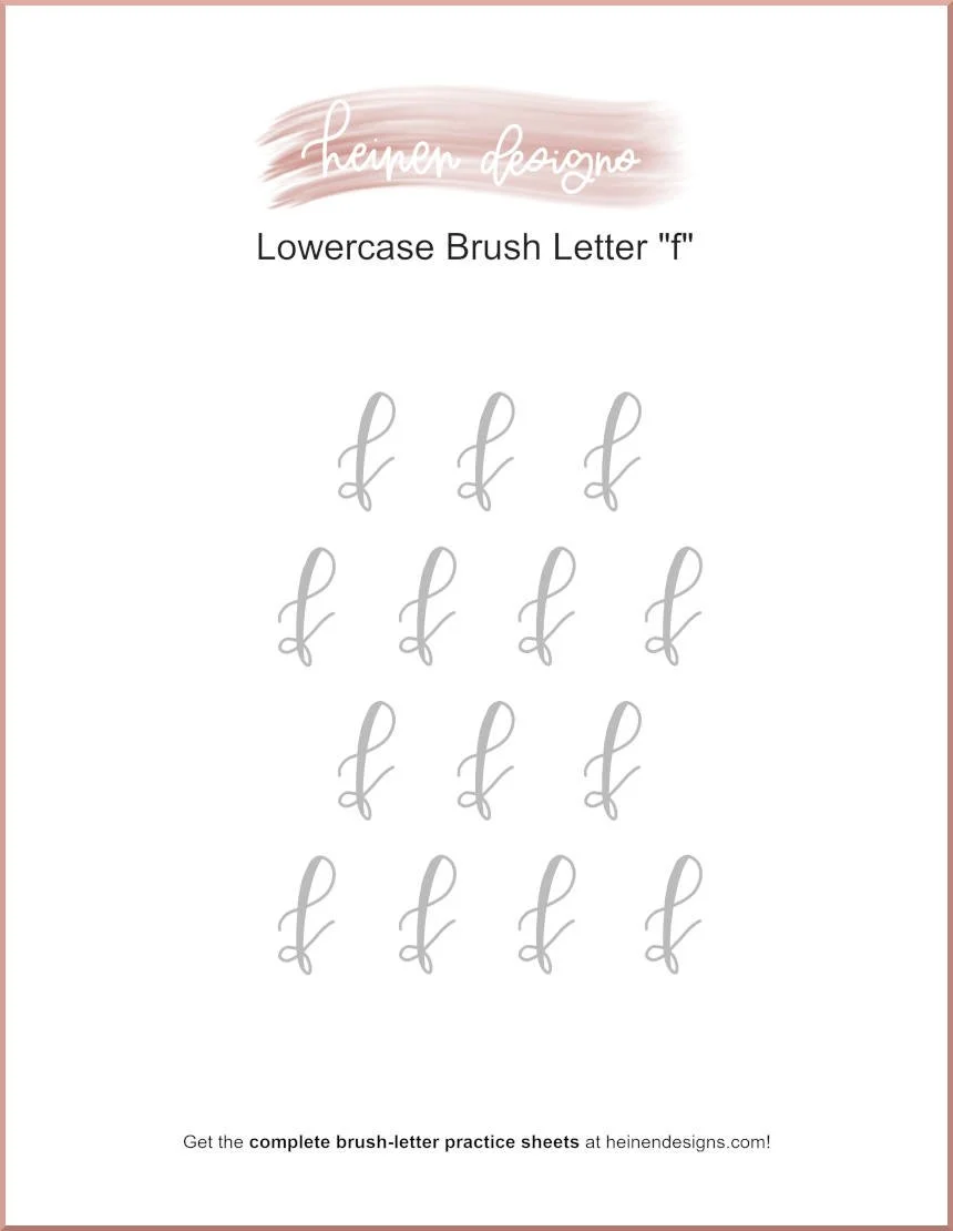 Lowercase Letter F