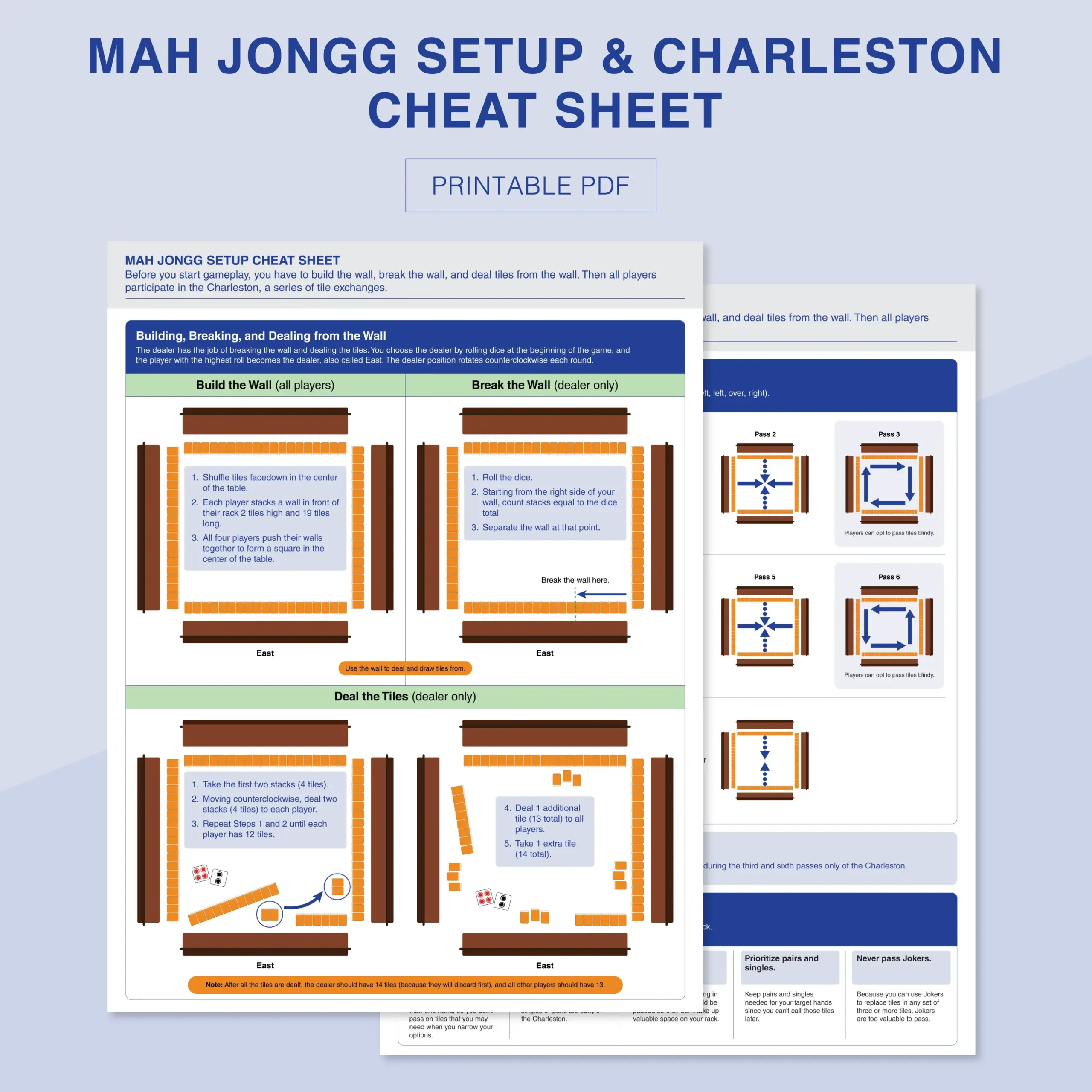 Mah Jongg Cheat Sheet