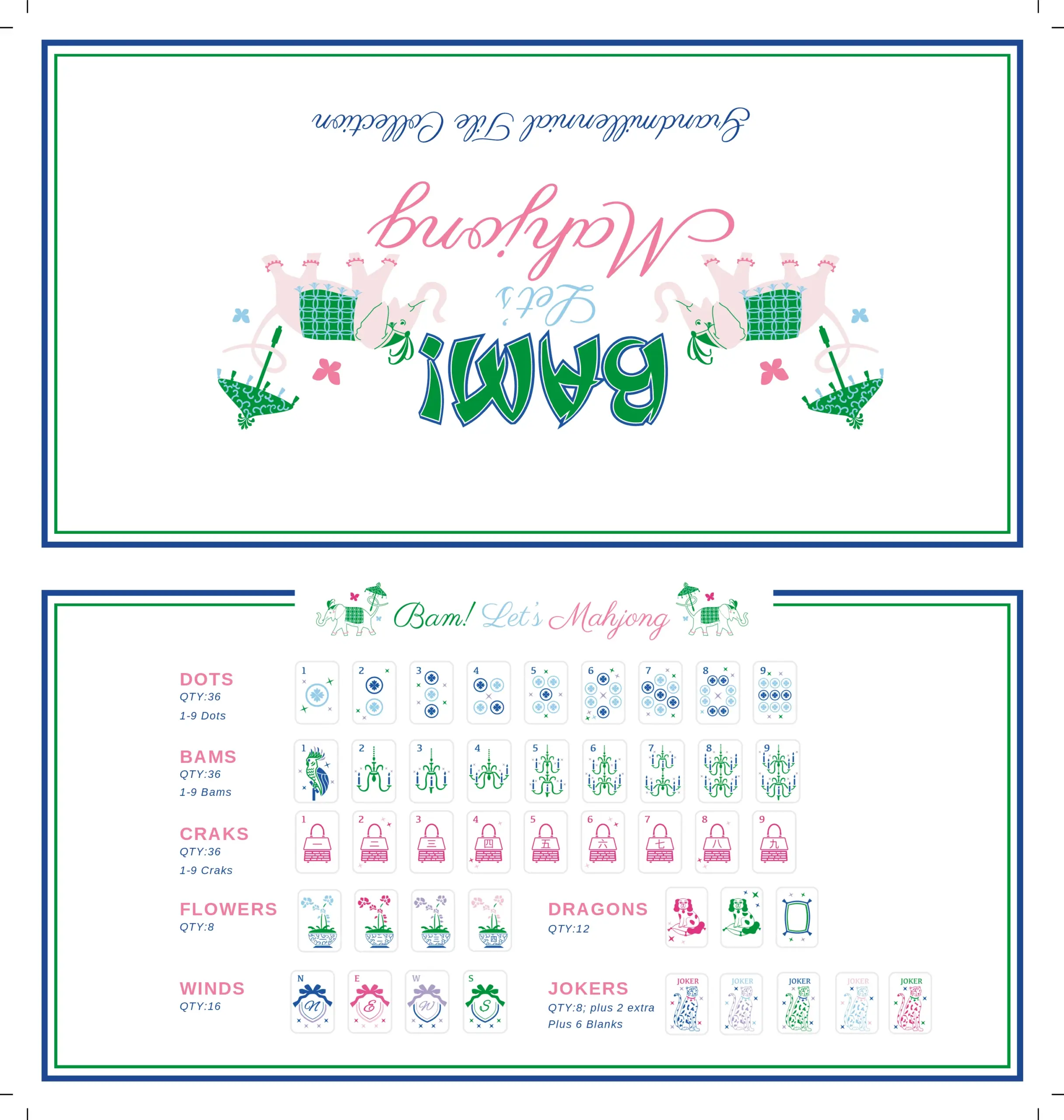 Mahjong Tile Guide Cards