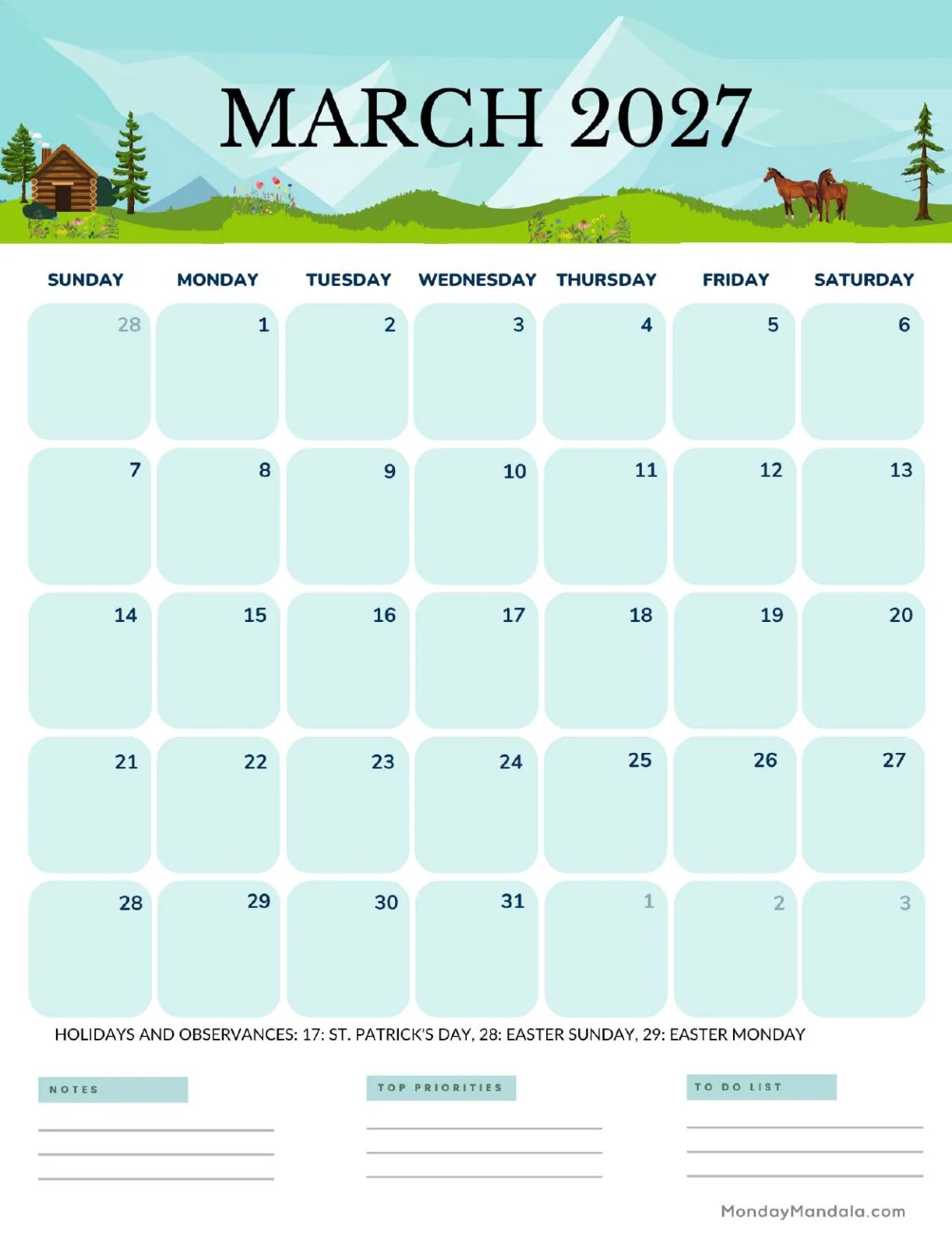 March Calendar