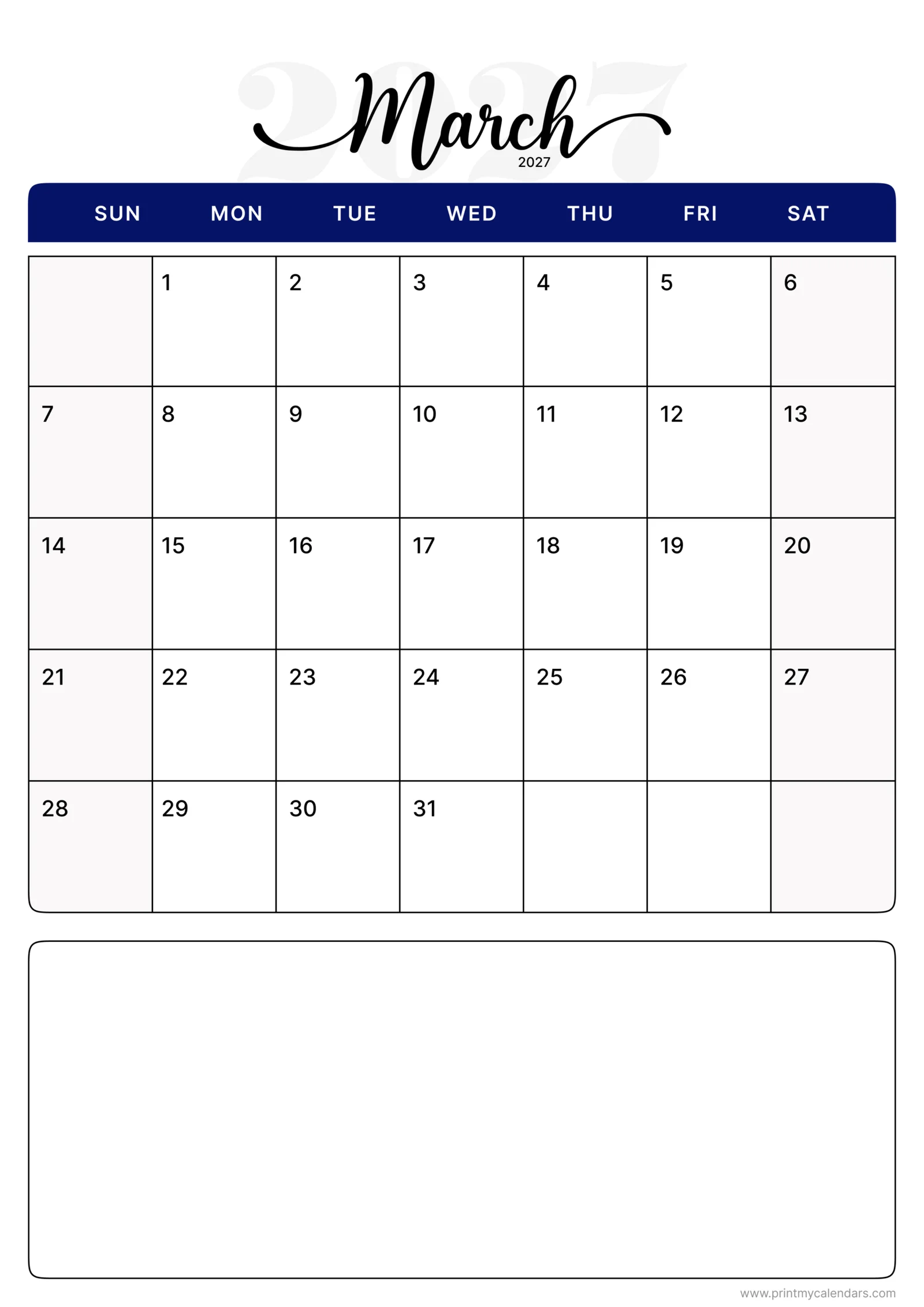 March Calendars March Calendars