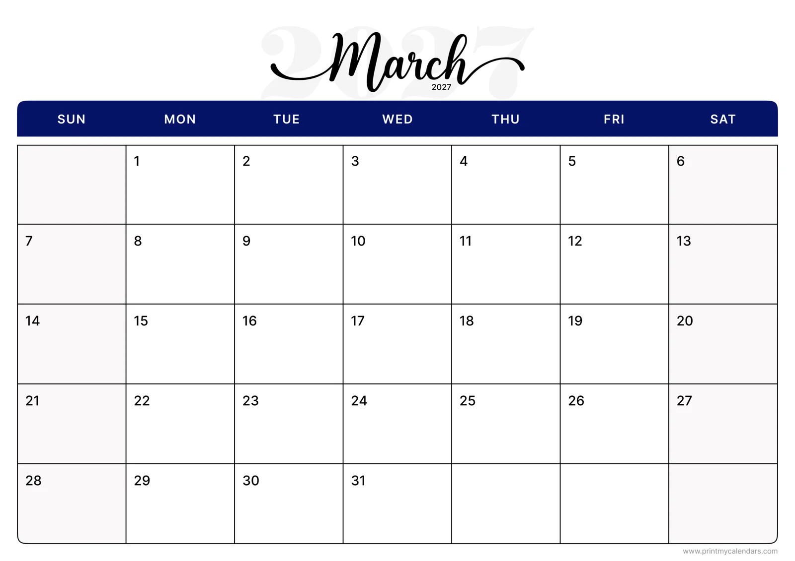 March Calendars