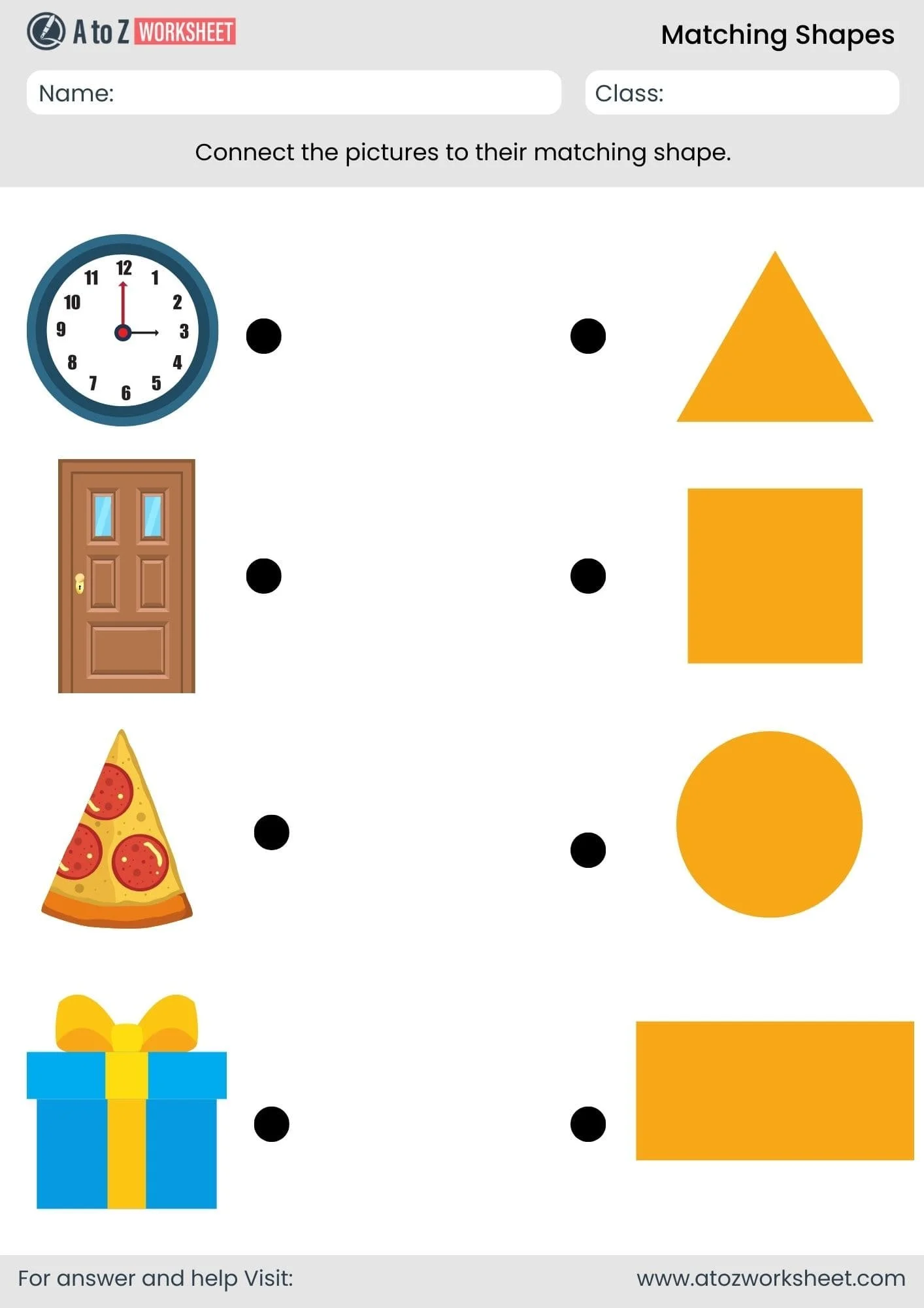 Matching Shapes Worksheet