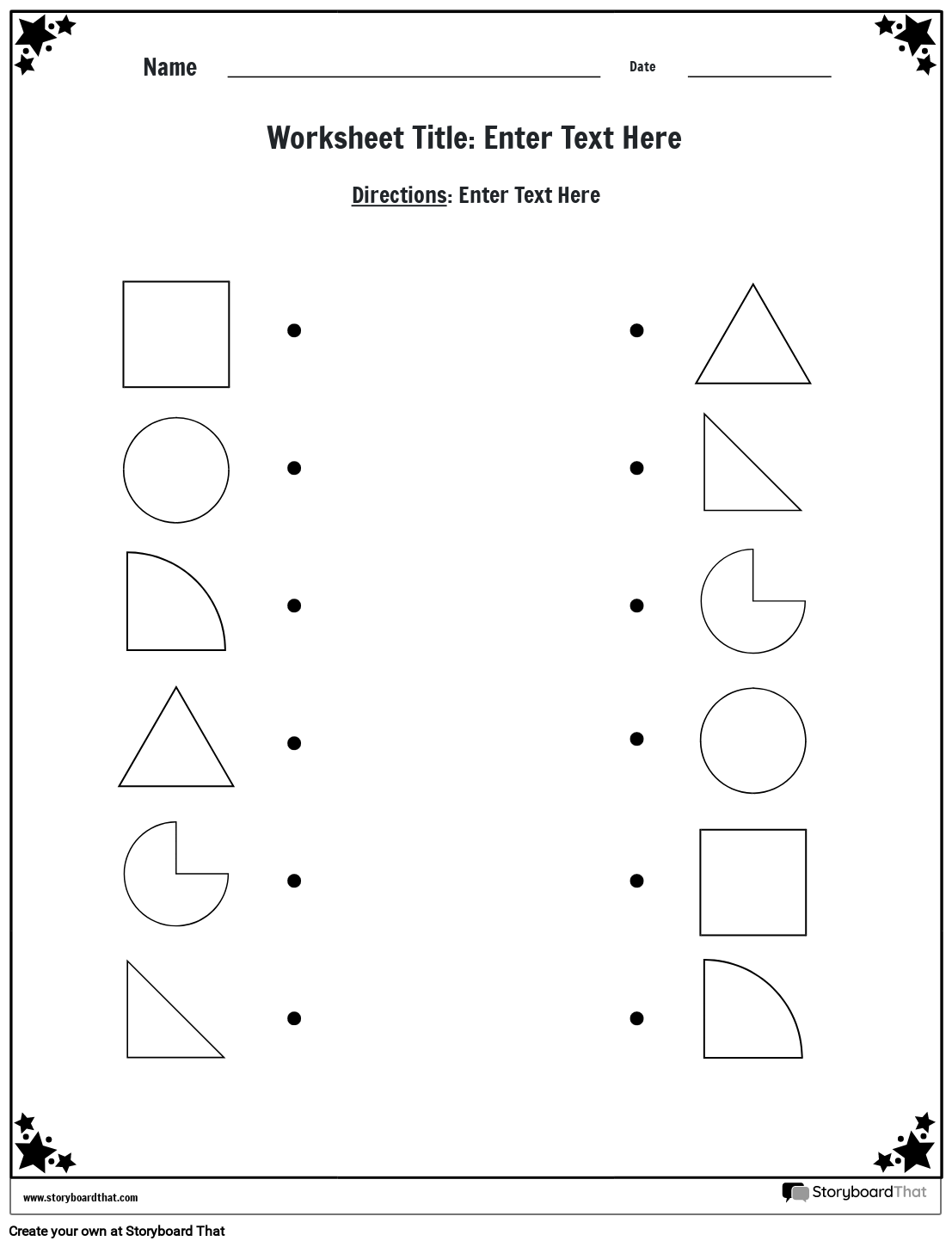 Matching Shapes Worksheet