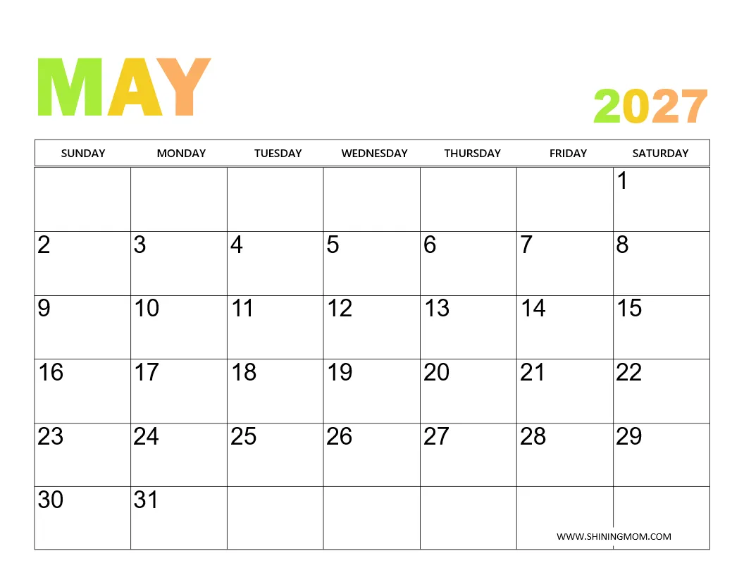 May Calendar