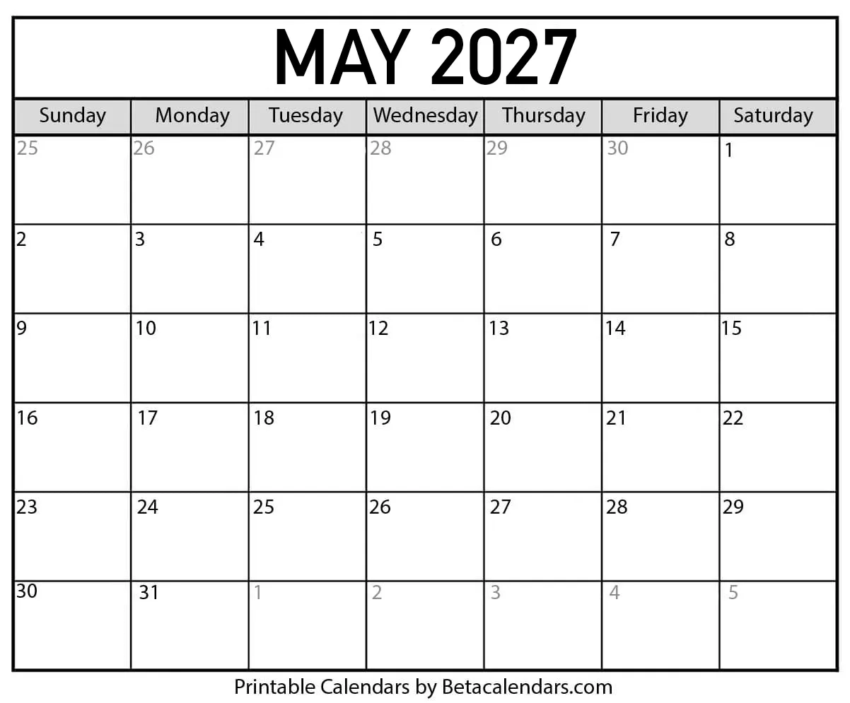 May Calendar