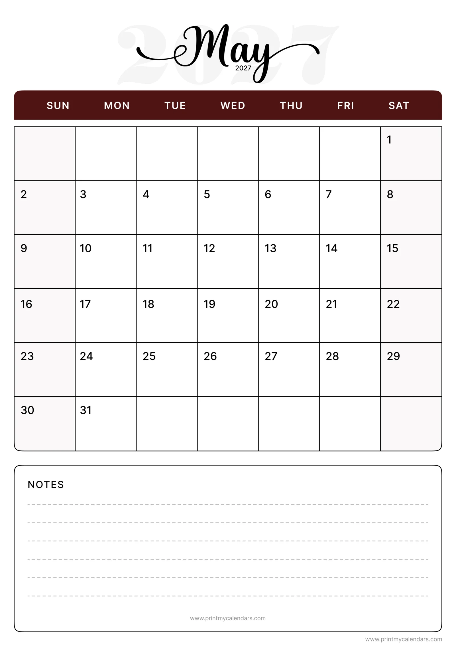 May Calendars