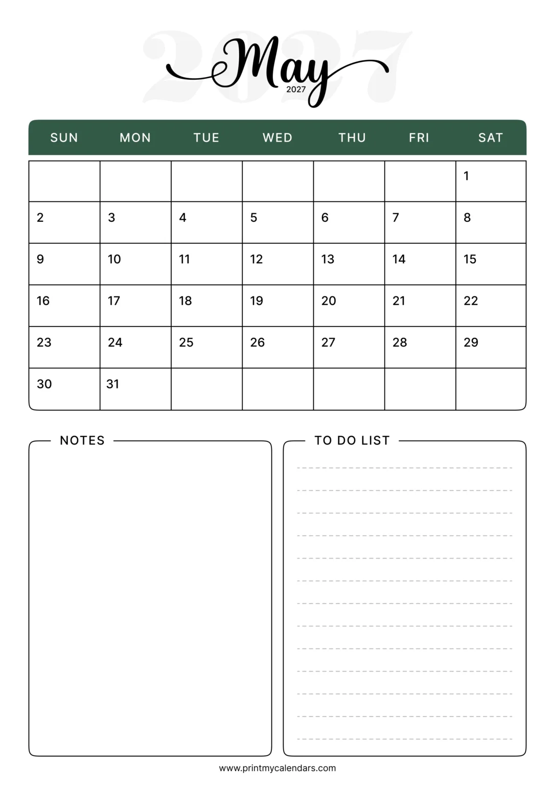 May Calendars