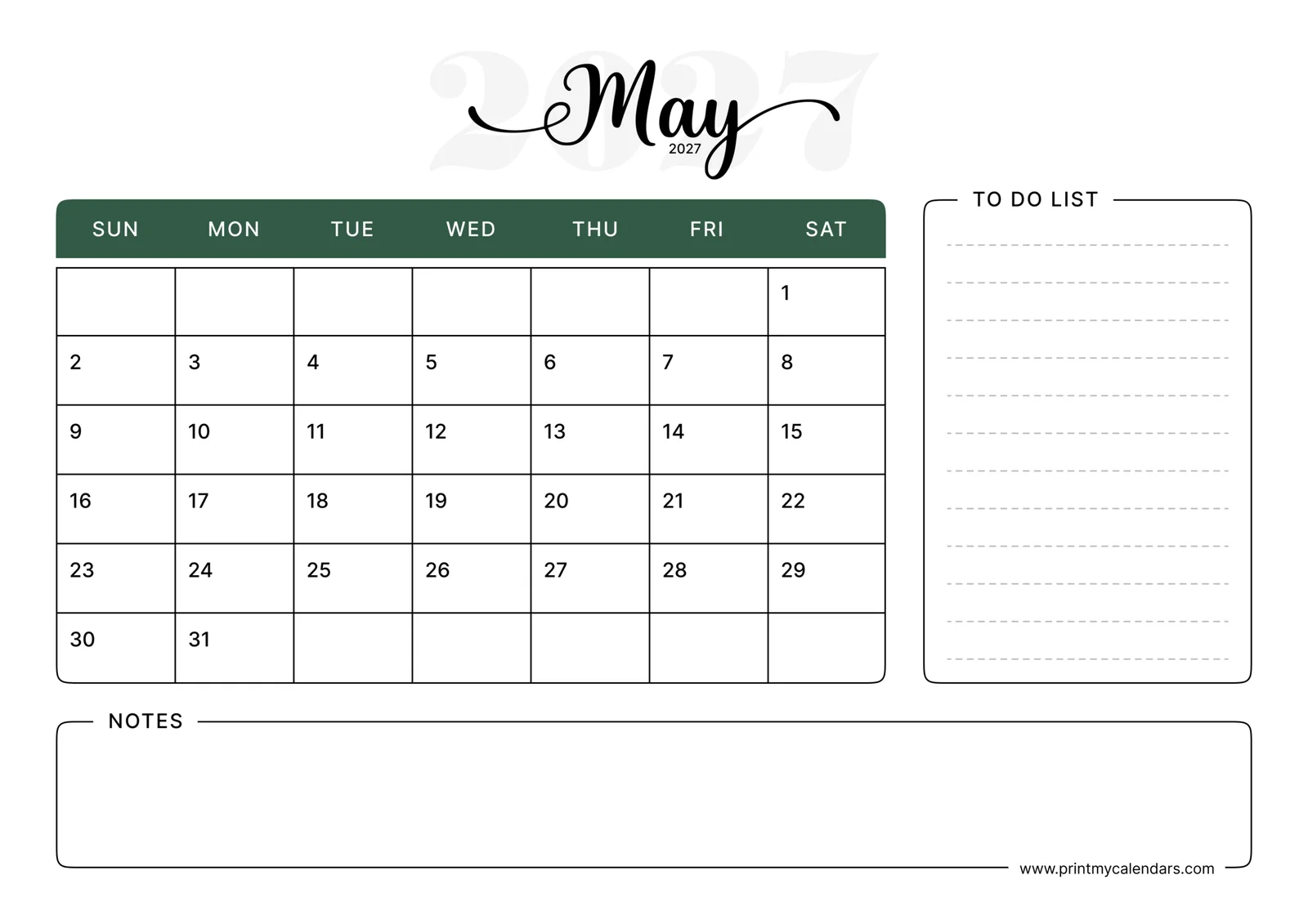 May Calendars