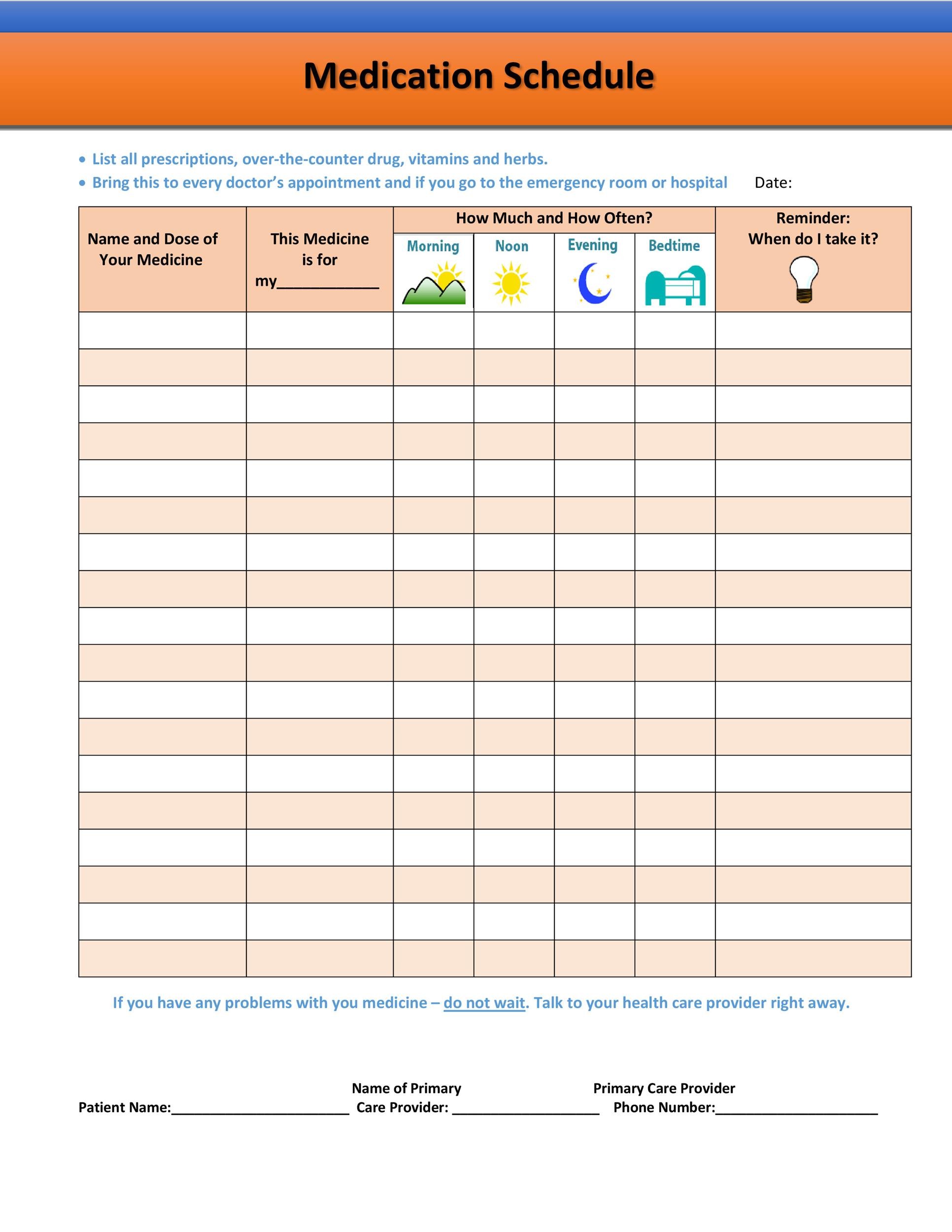 Medication Schedule