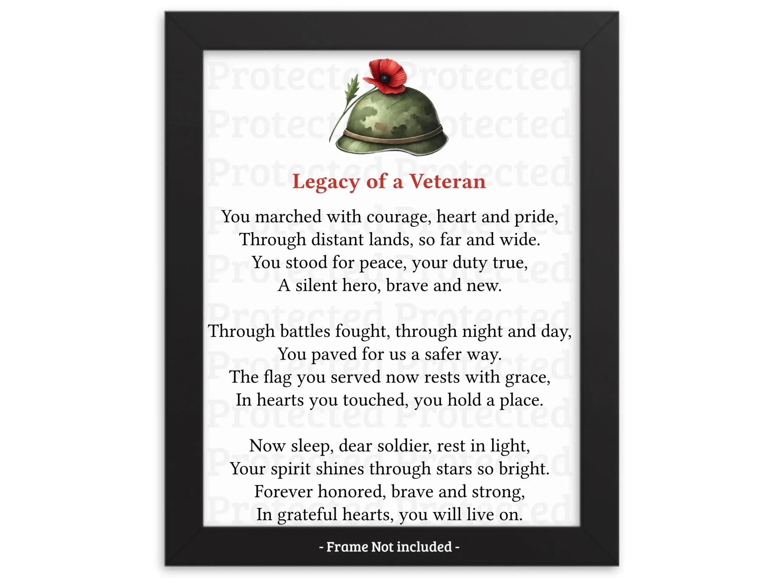Memorial Poem For Veterans Tribute To