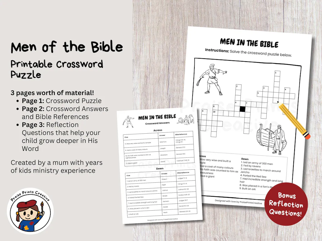 Men In The Bible Crossword Puzzle