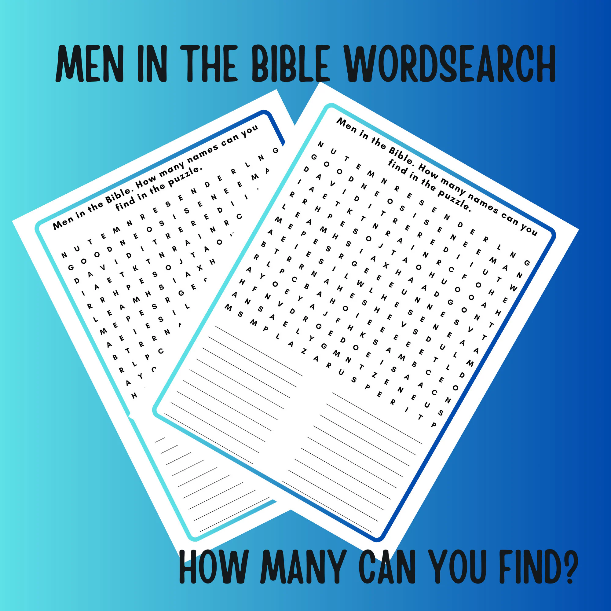 Men In The Bible Wordsearch Printable
