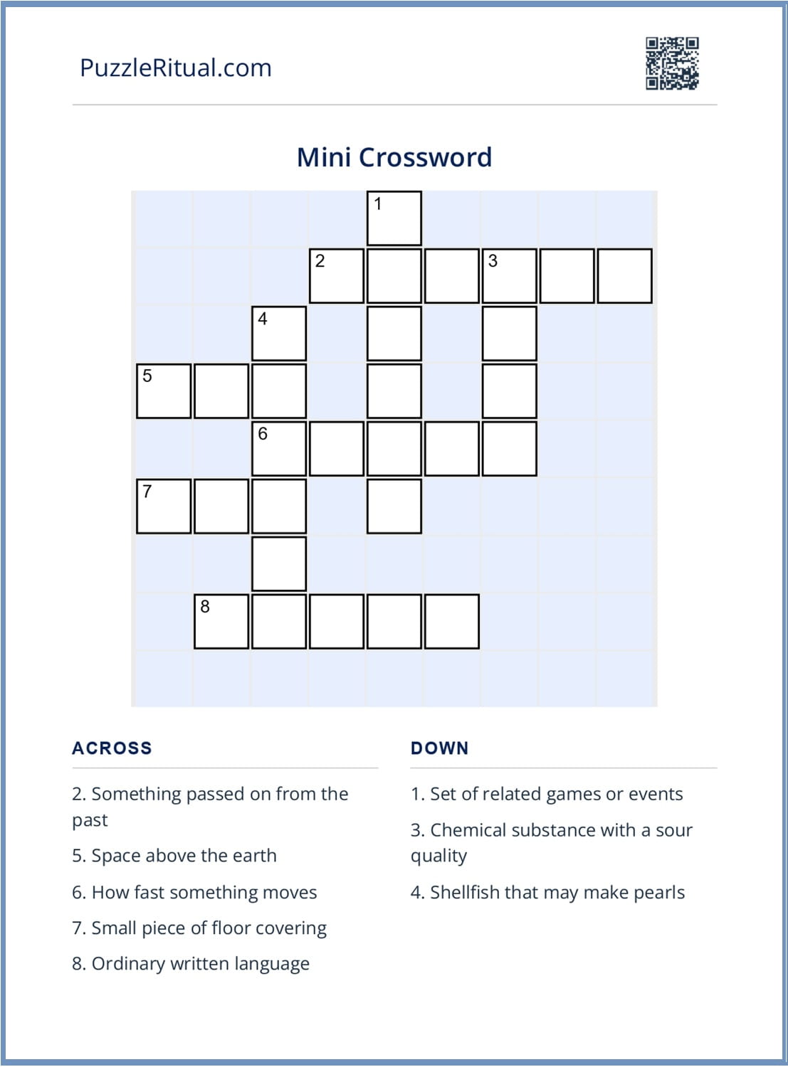 Mini Crosswords