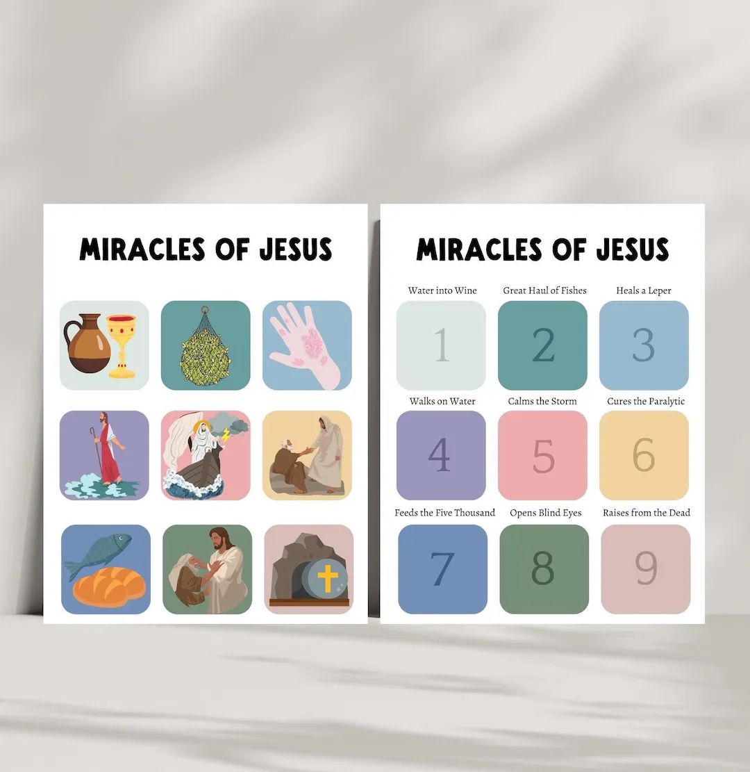 Miracles Of Jesus Printable Worksheet Miracles Of Jesus Printable Worksheet