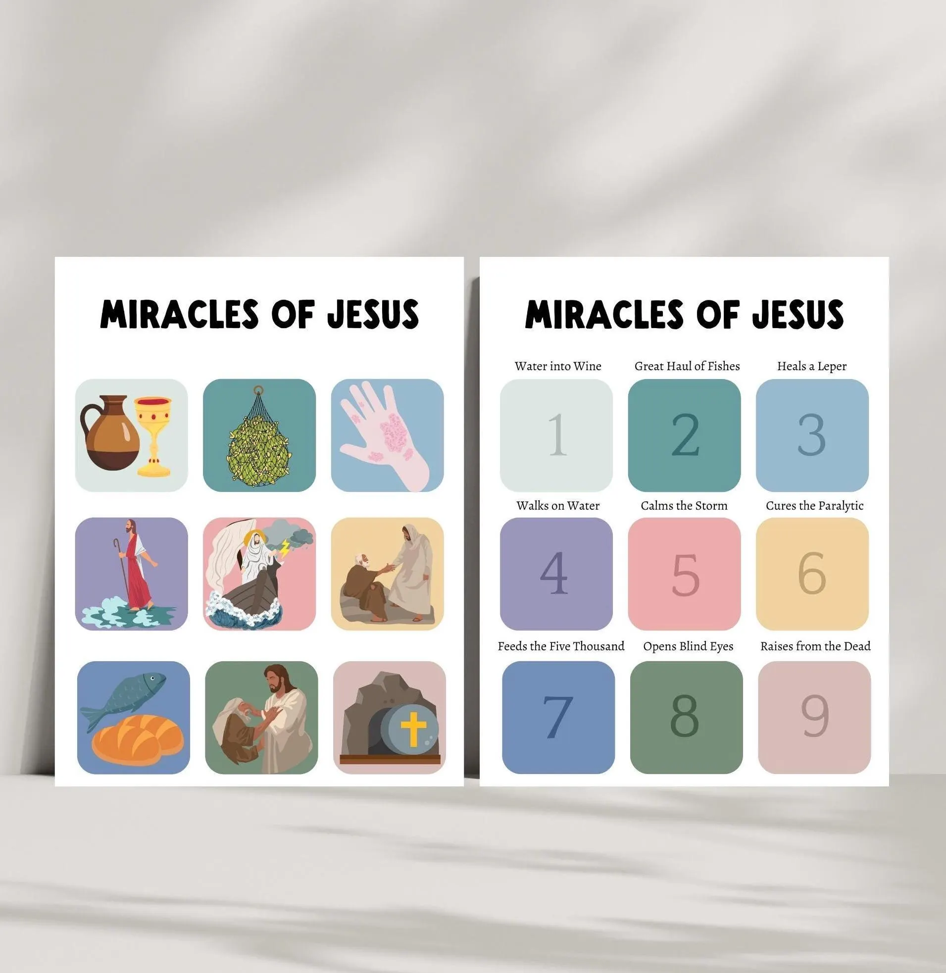 Miracles Of Jesus Printable Worksheet