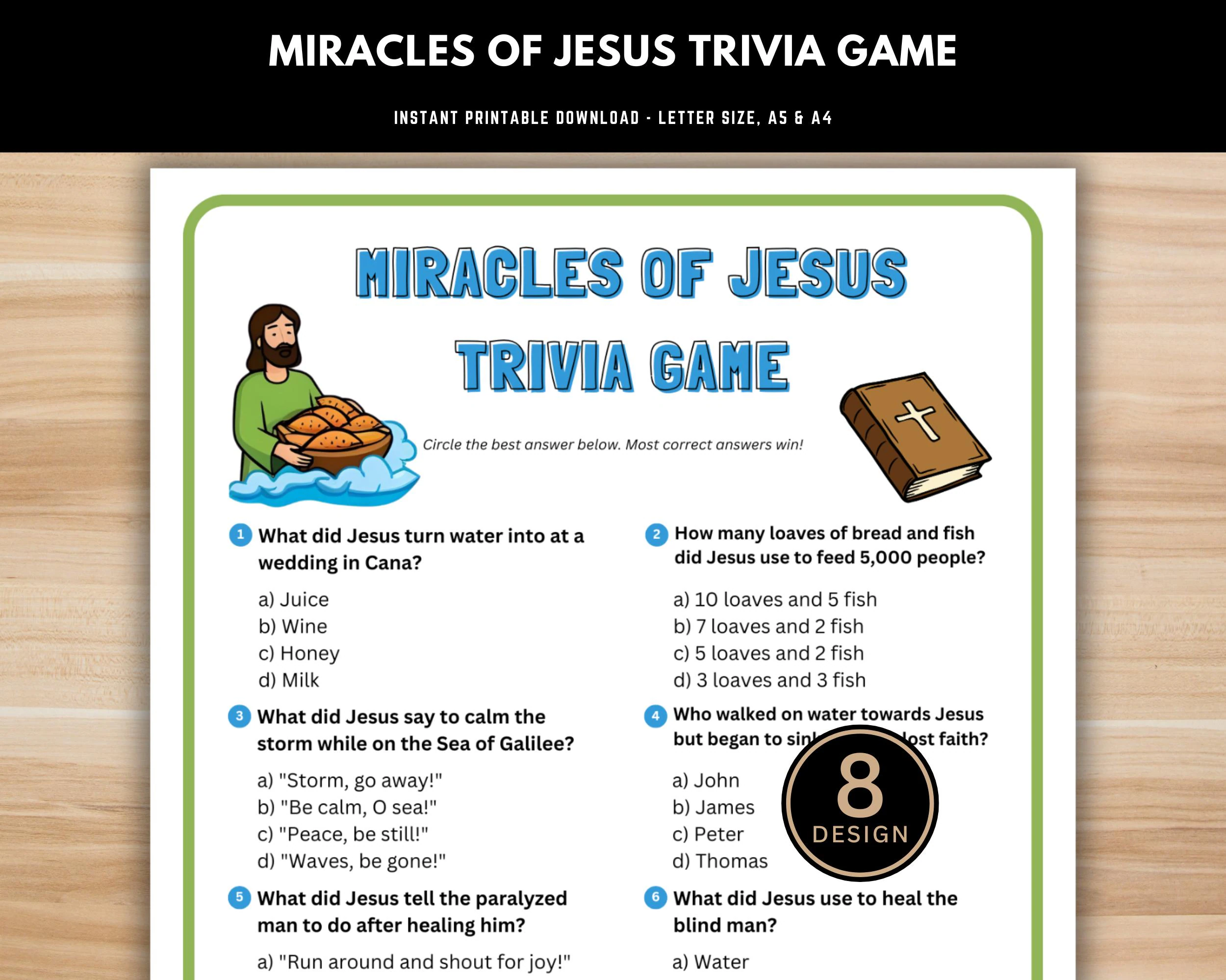 Miracles Of Jesus Trivia Game Christian Miracles Of Jesus Trivia Game Christian