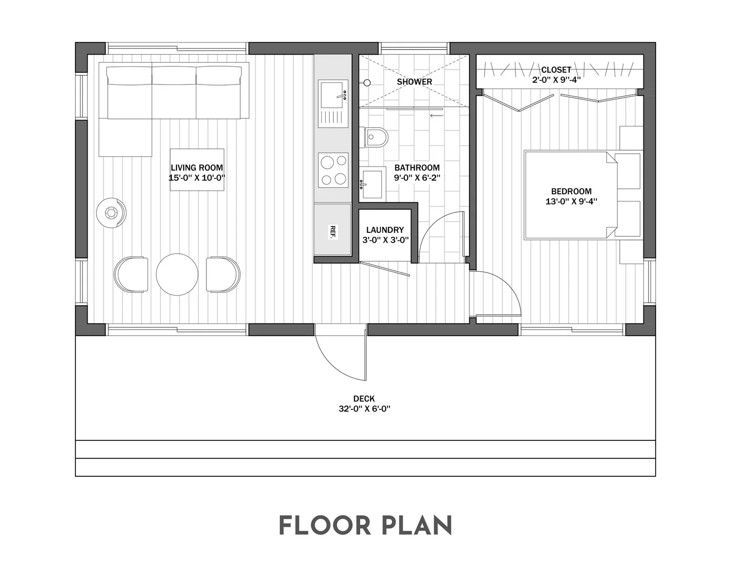 Modern Cabin House Black 1 Bedroom 16 X 32 Modern Cabin House Black 1 Bedroom 16 X 32