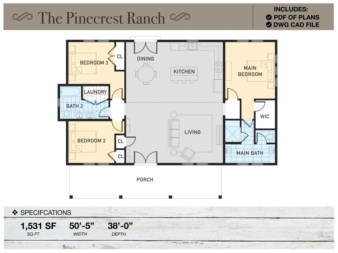 Modern Farmhouse Architectural Plans 3