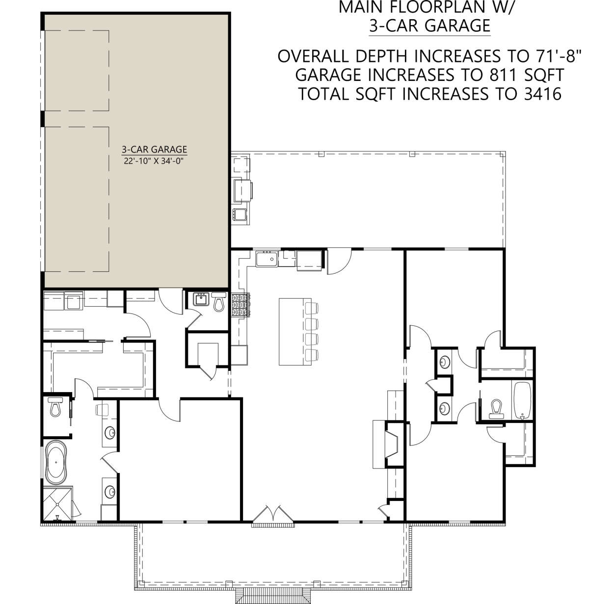 Modern Farmhouse Plan 1924 Square Feet 3 Bedrooms 2 5 Bathrooms
