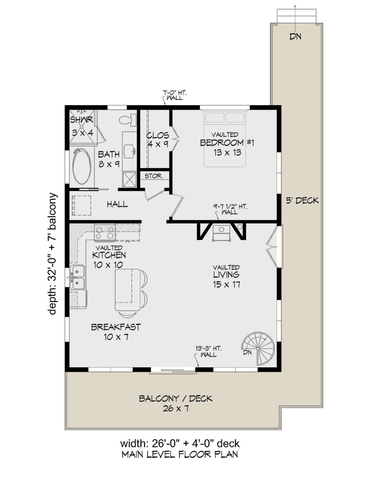 Modern Plan 832 Square Feet 1 Bedroom 1 Bathroom