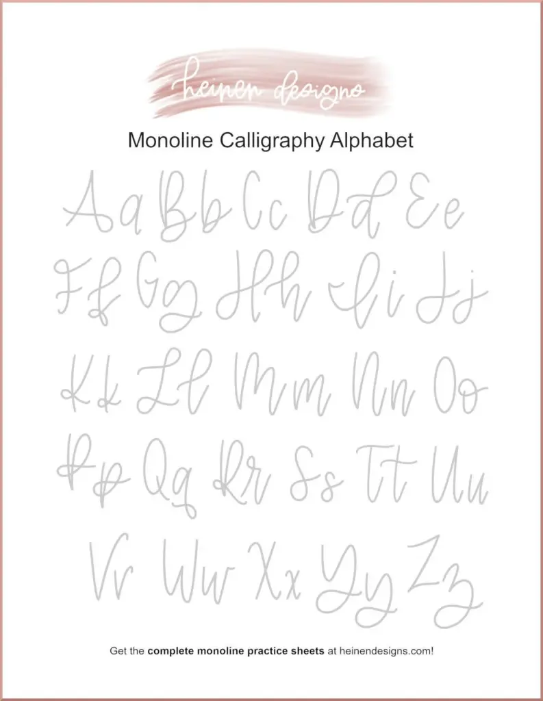 Monoline Alphabet