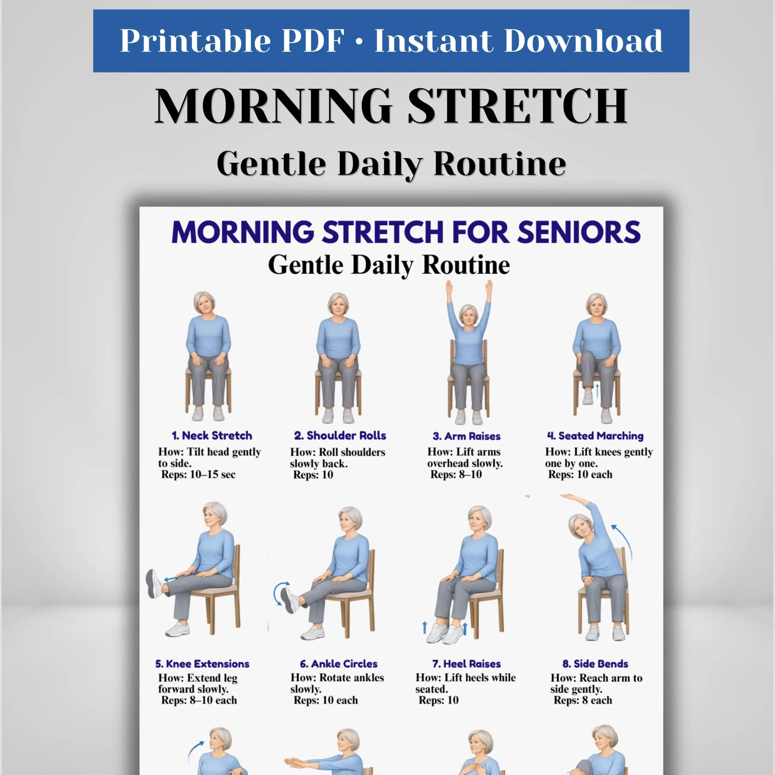 Morning Stretch For Seniors Gentle Daily