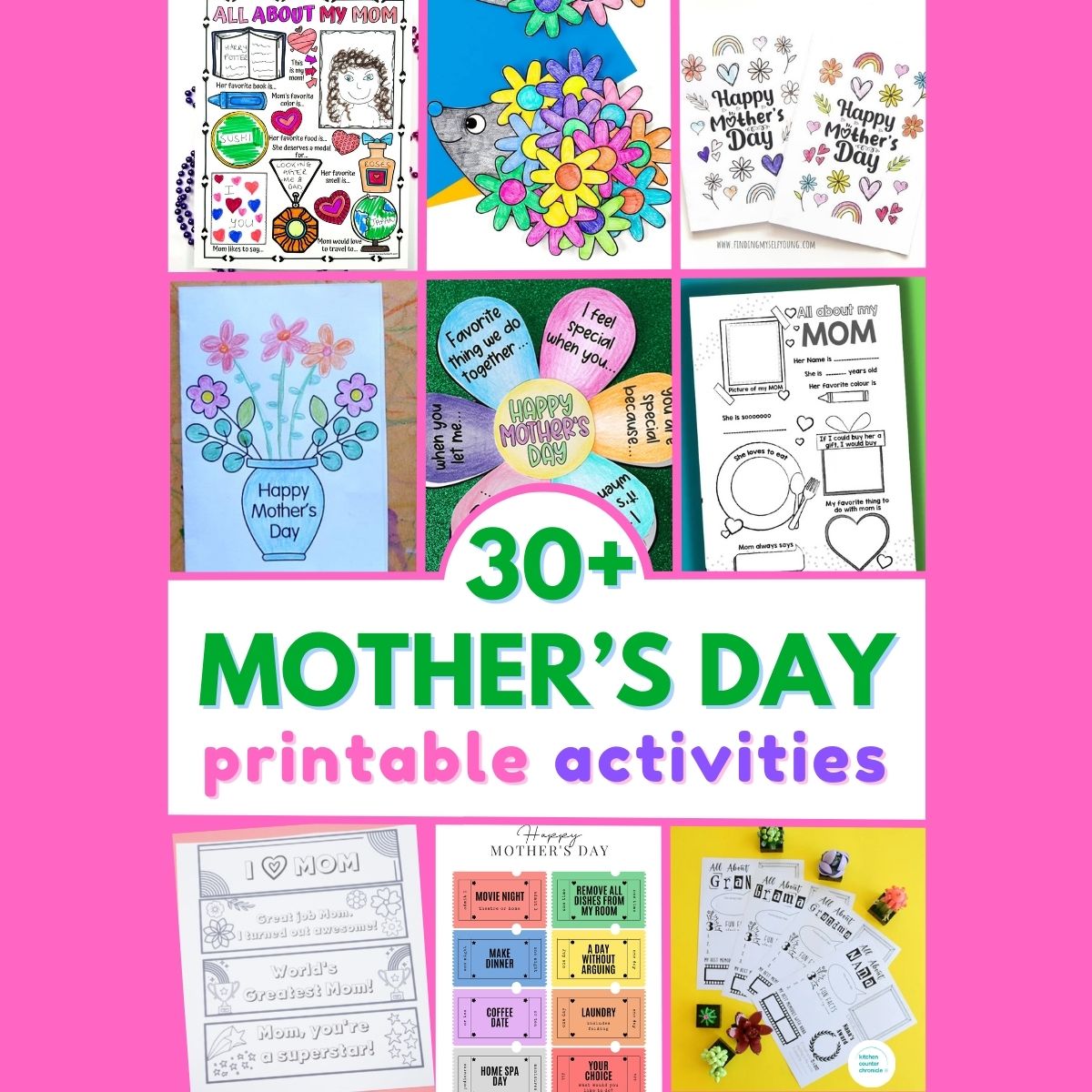 Mothers Day Printable Activities Crafts Games