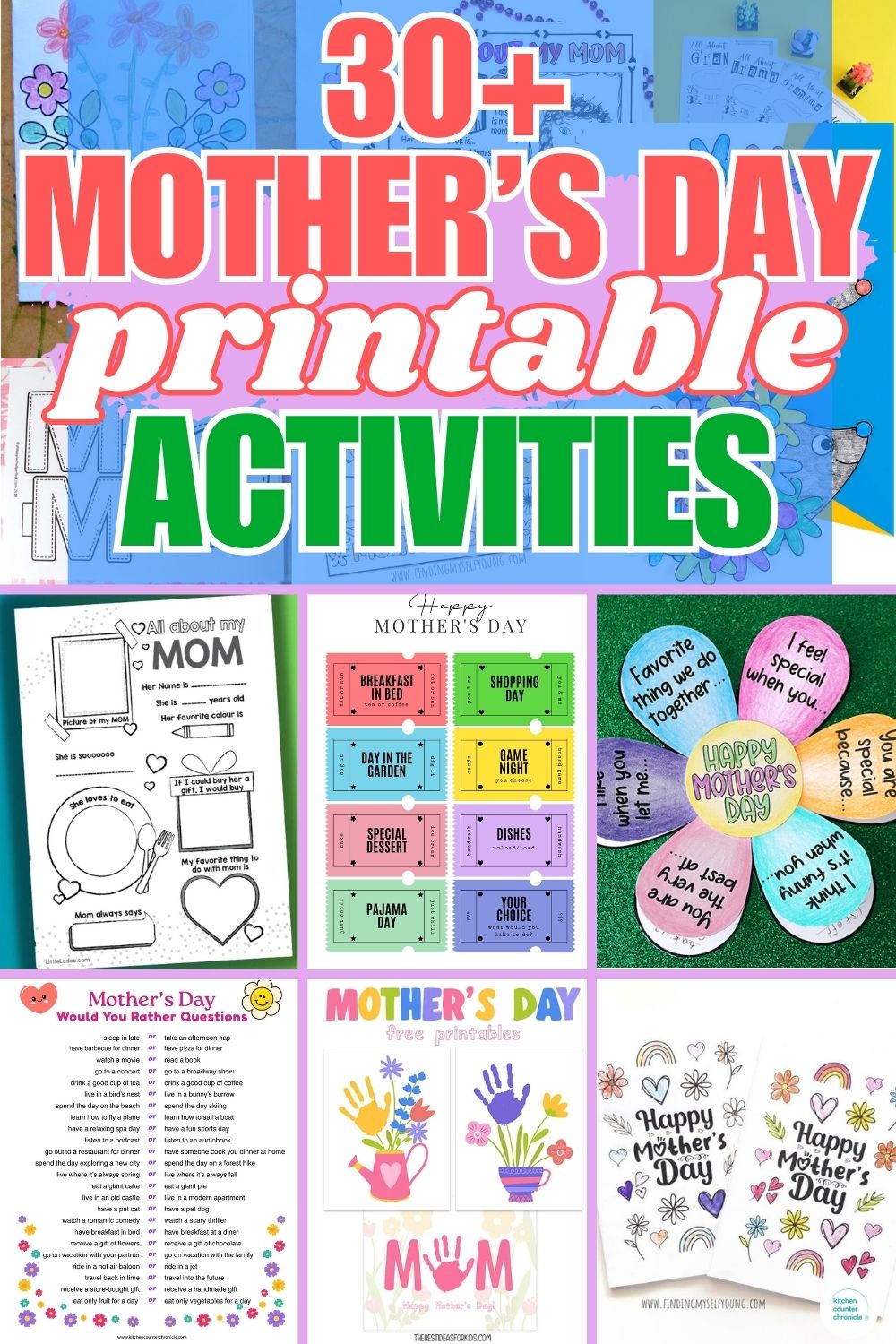 Mothers Day Printable Activities Crafts Games