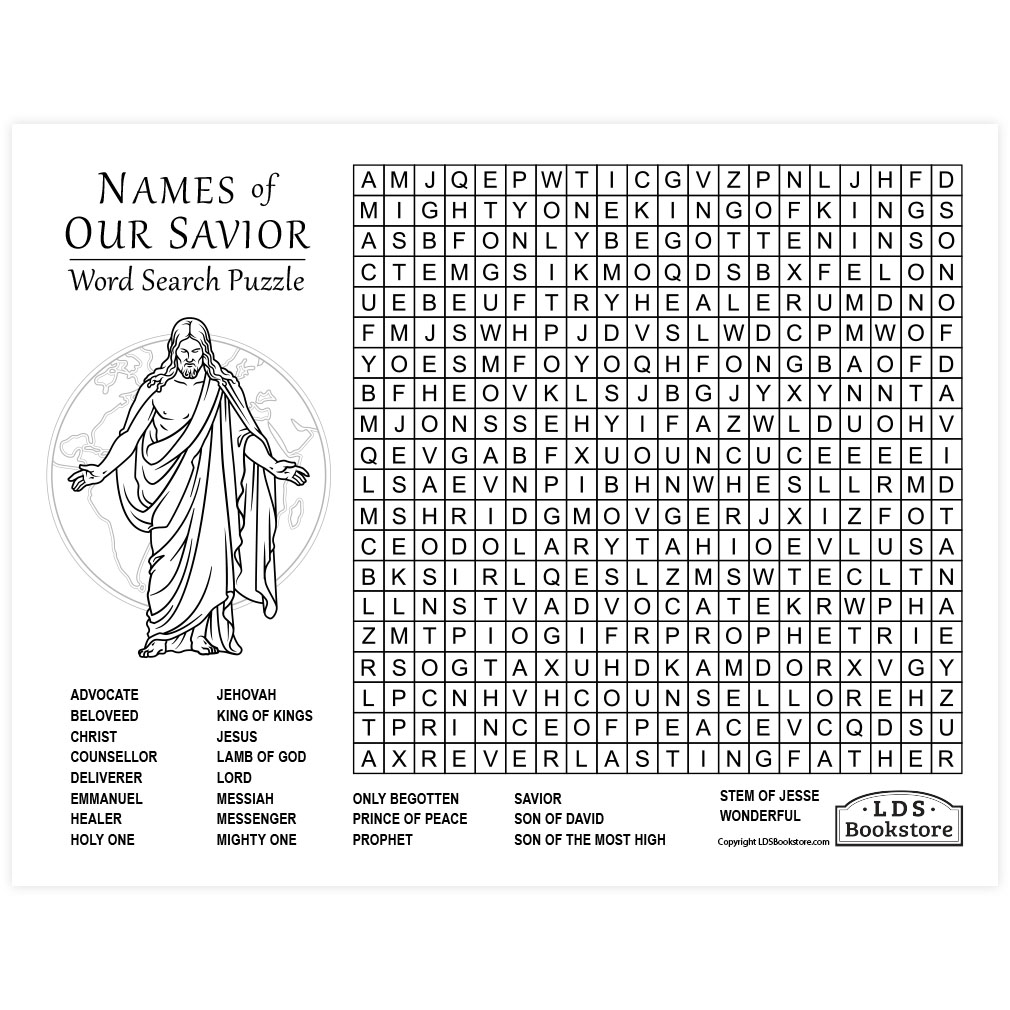 Names Of Jesus Word Search Printable Names Of Jesus Word Search Printable