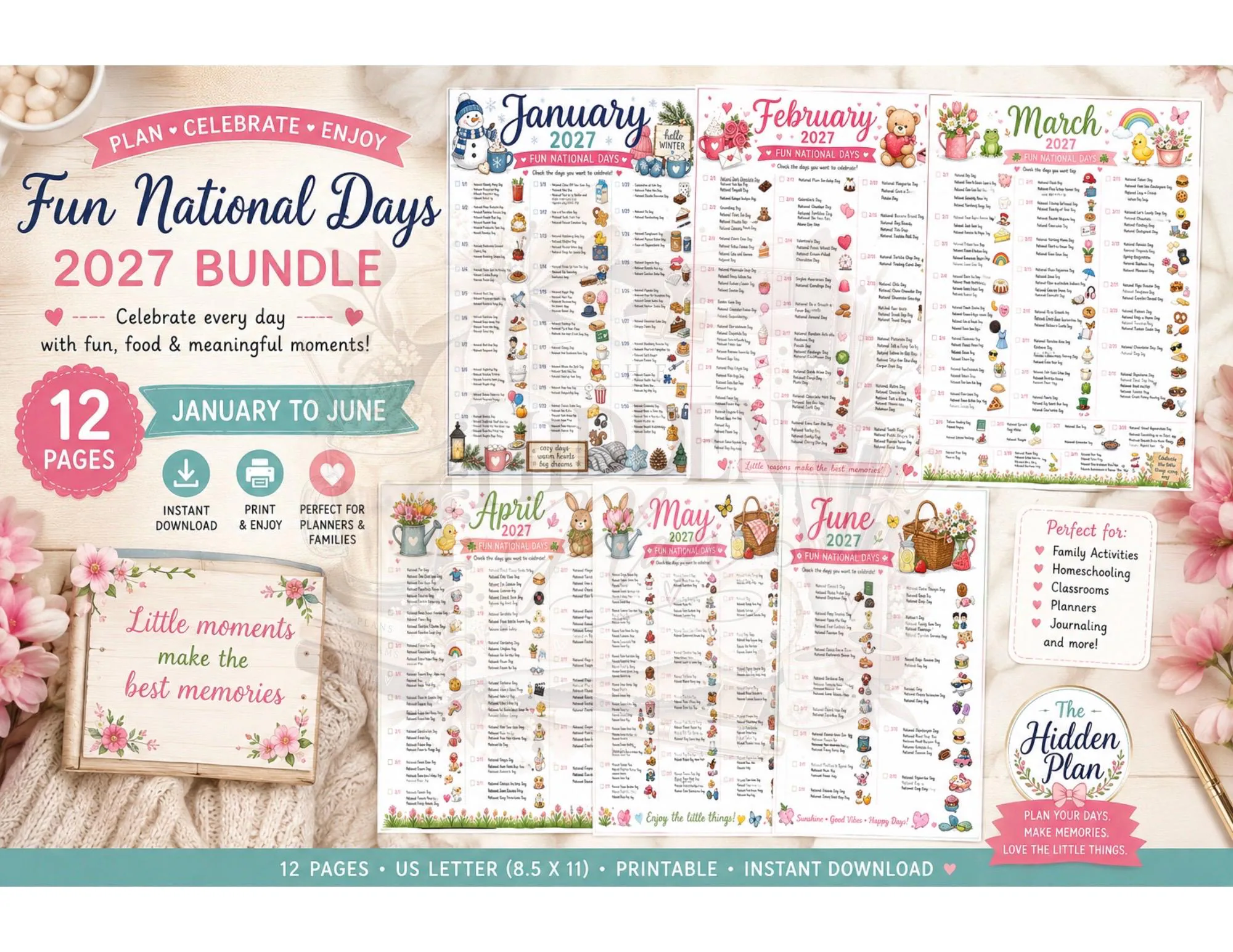 National Days 2027 Printable Calendar National Days 2027 Printable Calendar