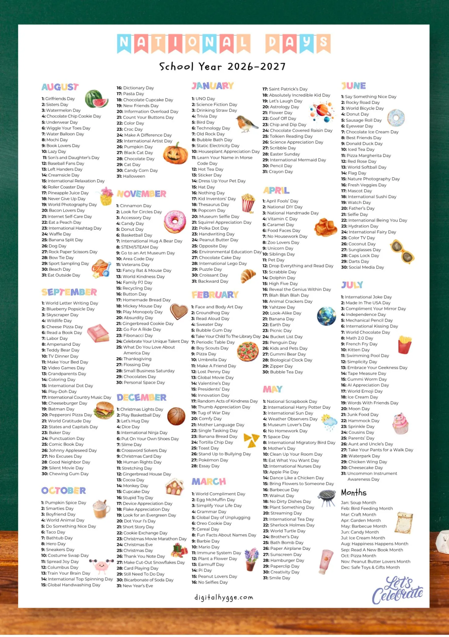 National Days Calendar 2025 2026 Kid National Days Calendar 2025 2026 Kid