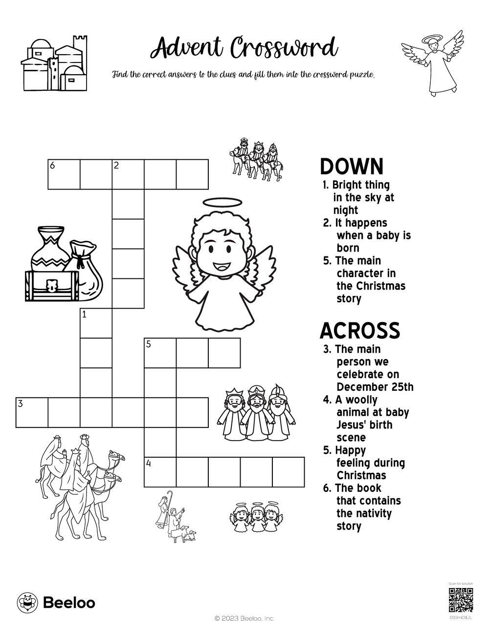 Nativity Crossword