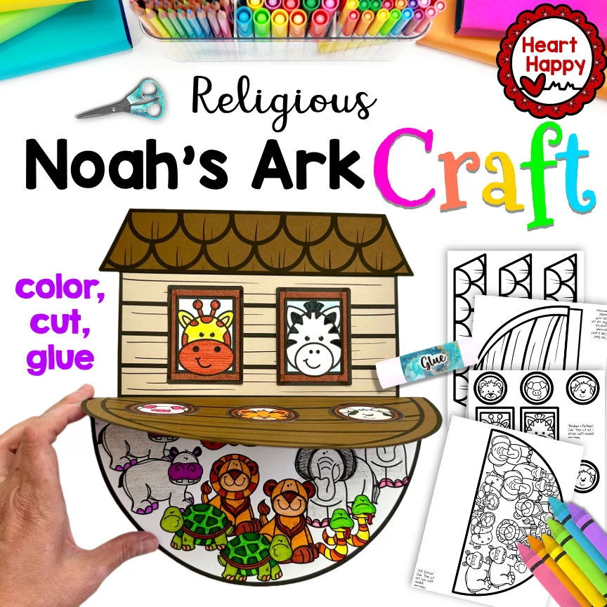 Noahs Ark Kids Printable Craft Template