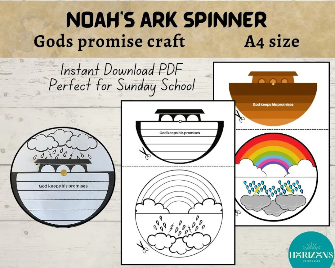 Noahs Ark Printable Sunday School Craft