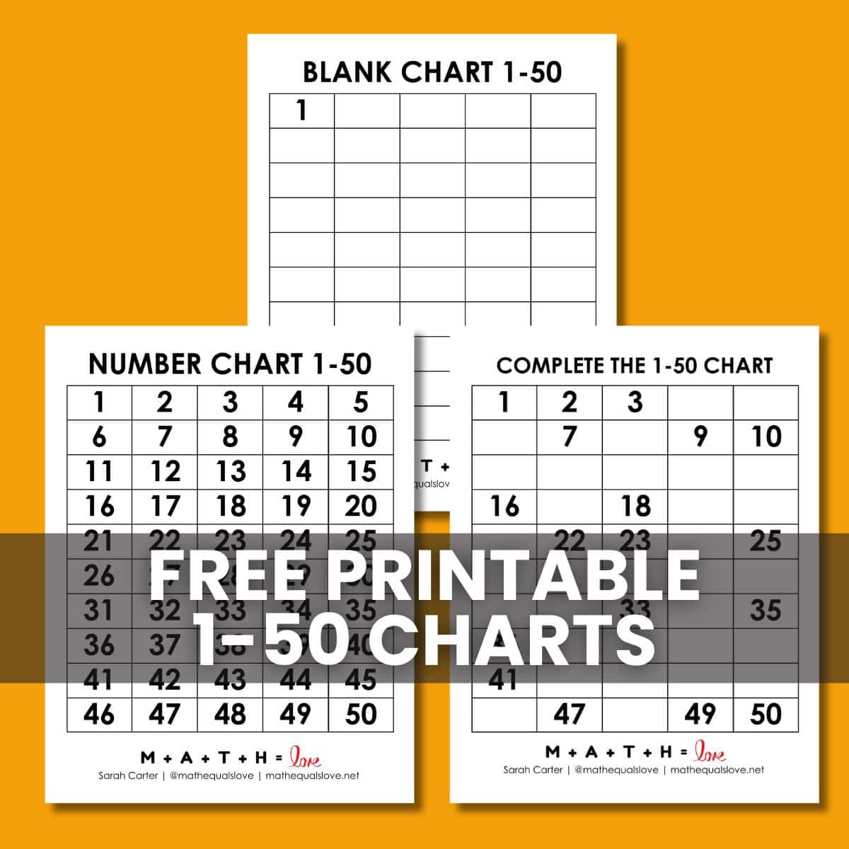 Number Chart 1 50