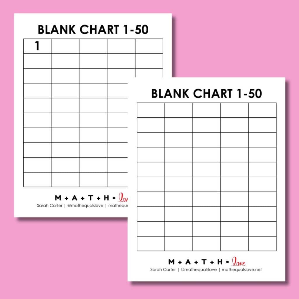 Number Chart 1 50
