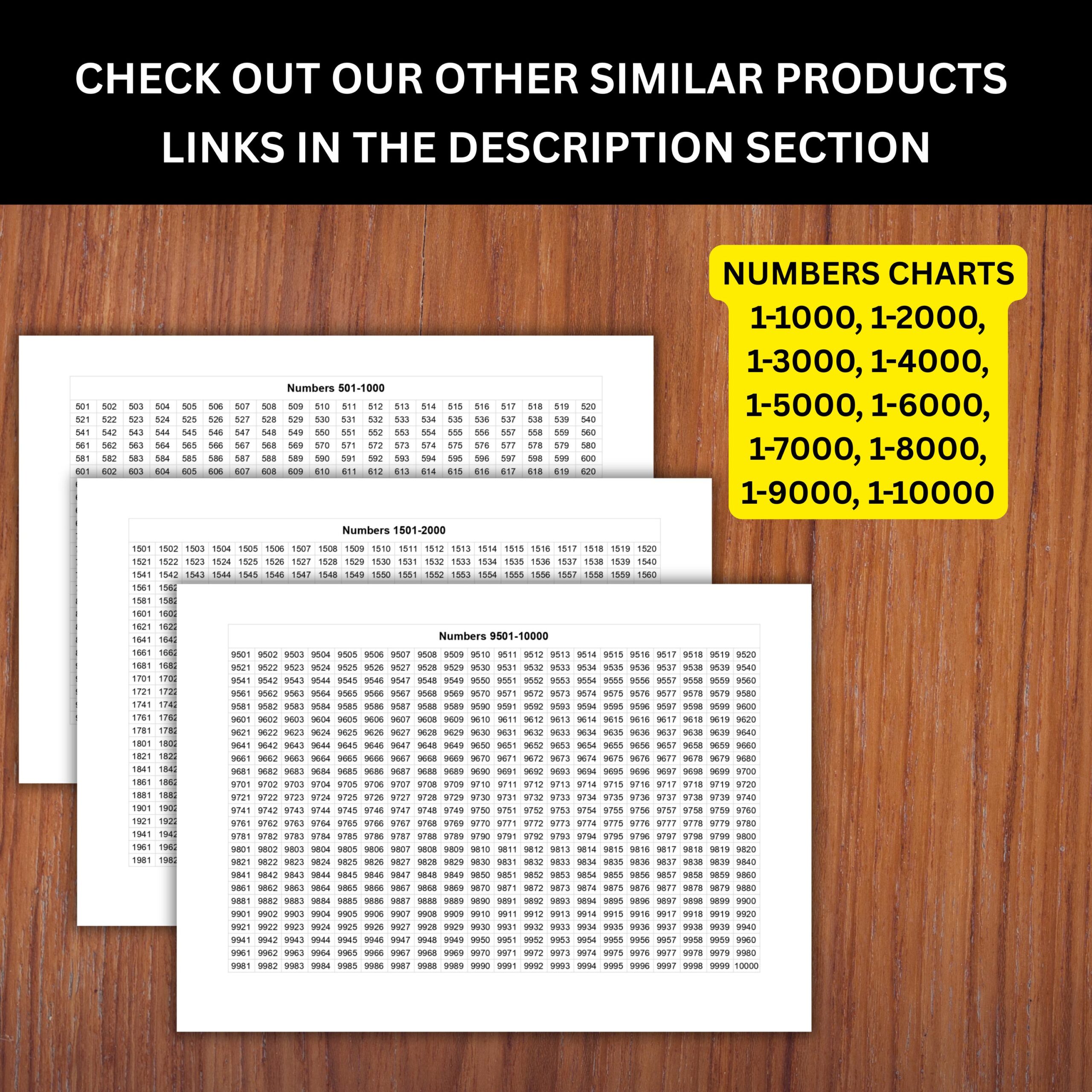 Number Chart 1 500 Numbers 1 To 500 Number Chart 1 500 Numbers 1 To 500