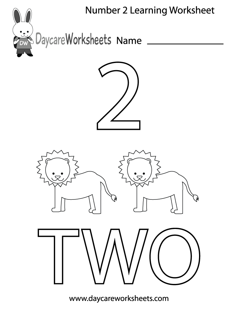 Number Two Learning Worksheet