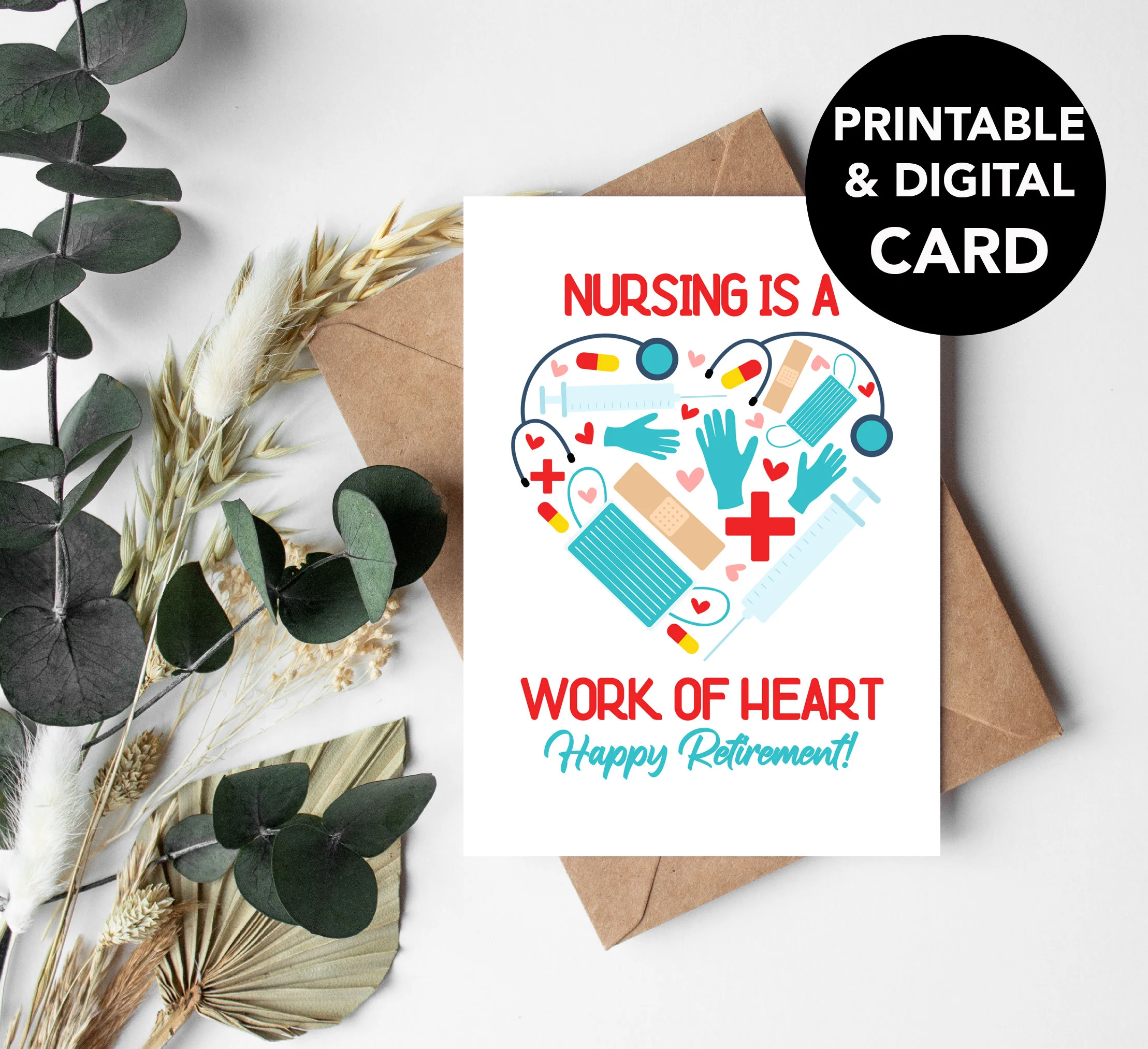 Nurse Retirement Card Printable Nurse