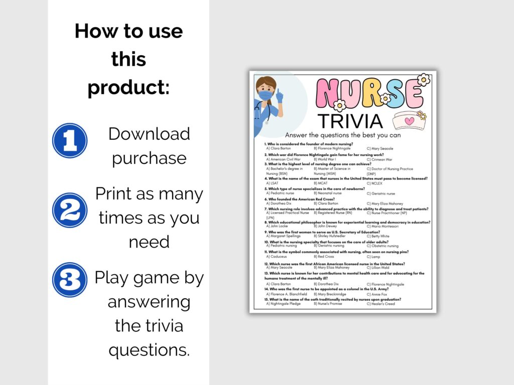 Nurse Trivia Game Nurse Quiz Nurse